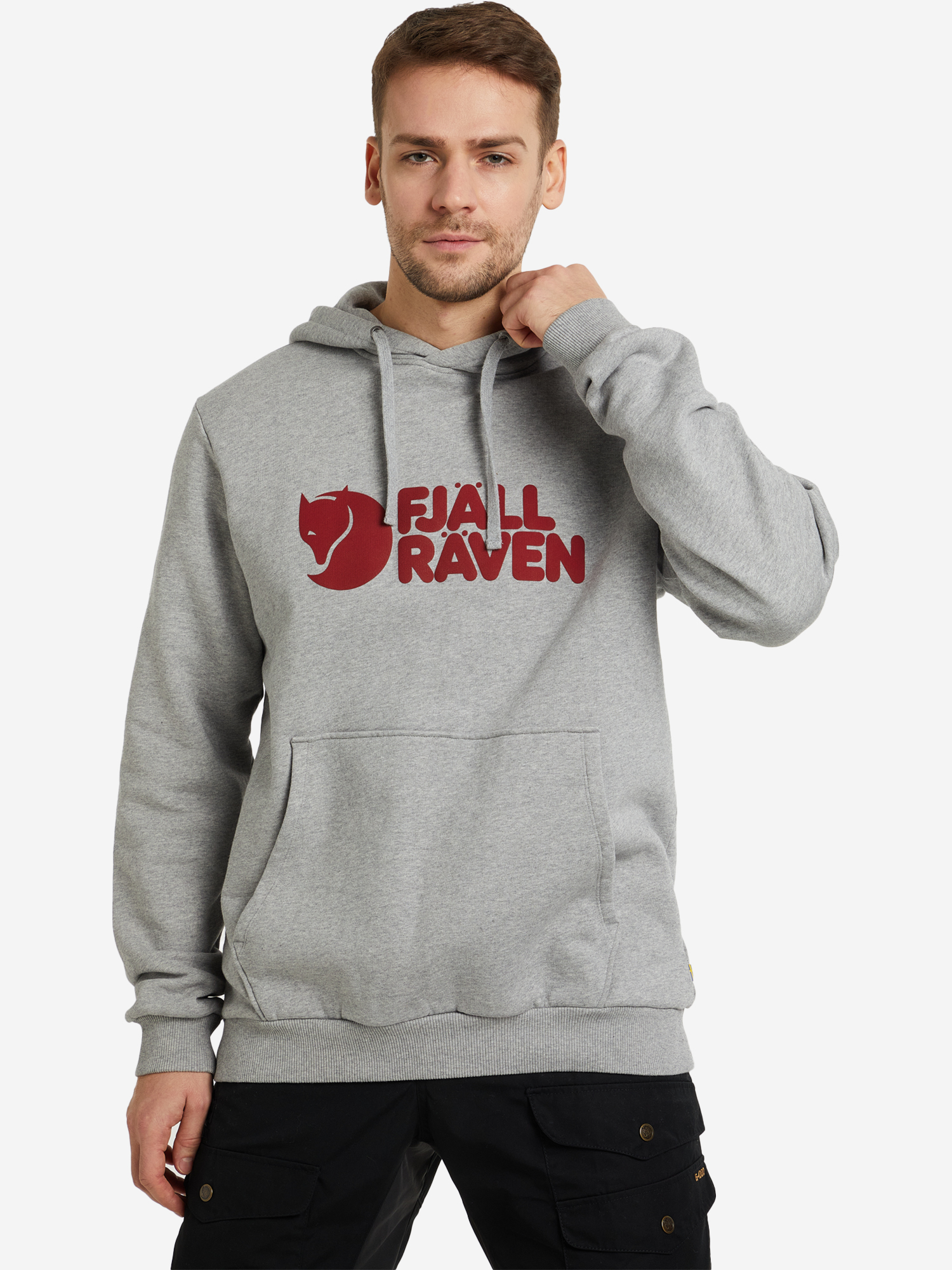 Худи мужская Fjallraven Logo, Серый 84144FJR-020-999, размер RUS 52