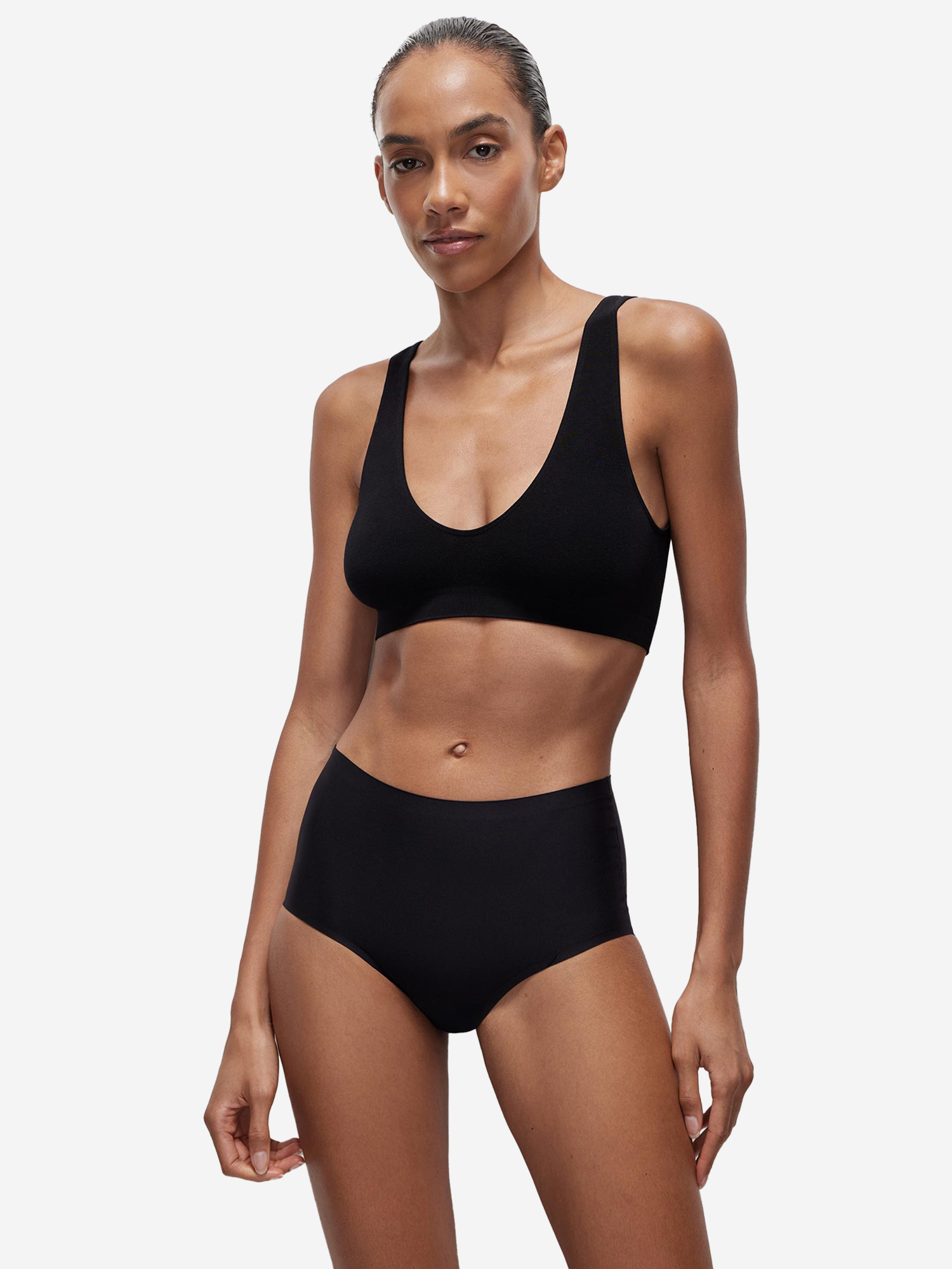 Изображение товара Бюстгалтер на широких бретелях без чашек belle you, Черный