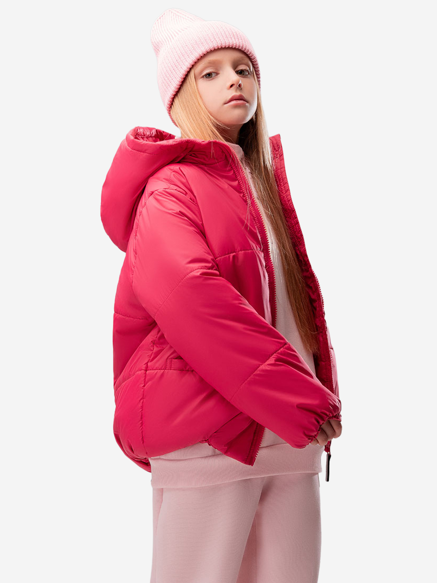 Изображение товара Демисезонная куртка для девочек bodo фуксия водоотталкивающая утепленная