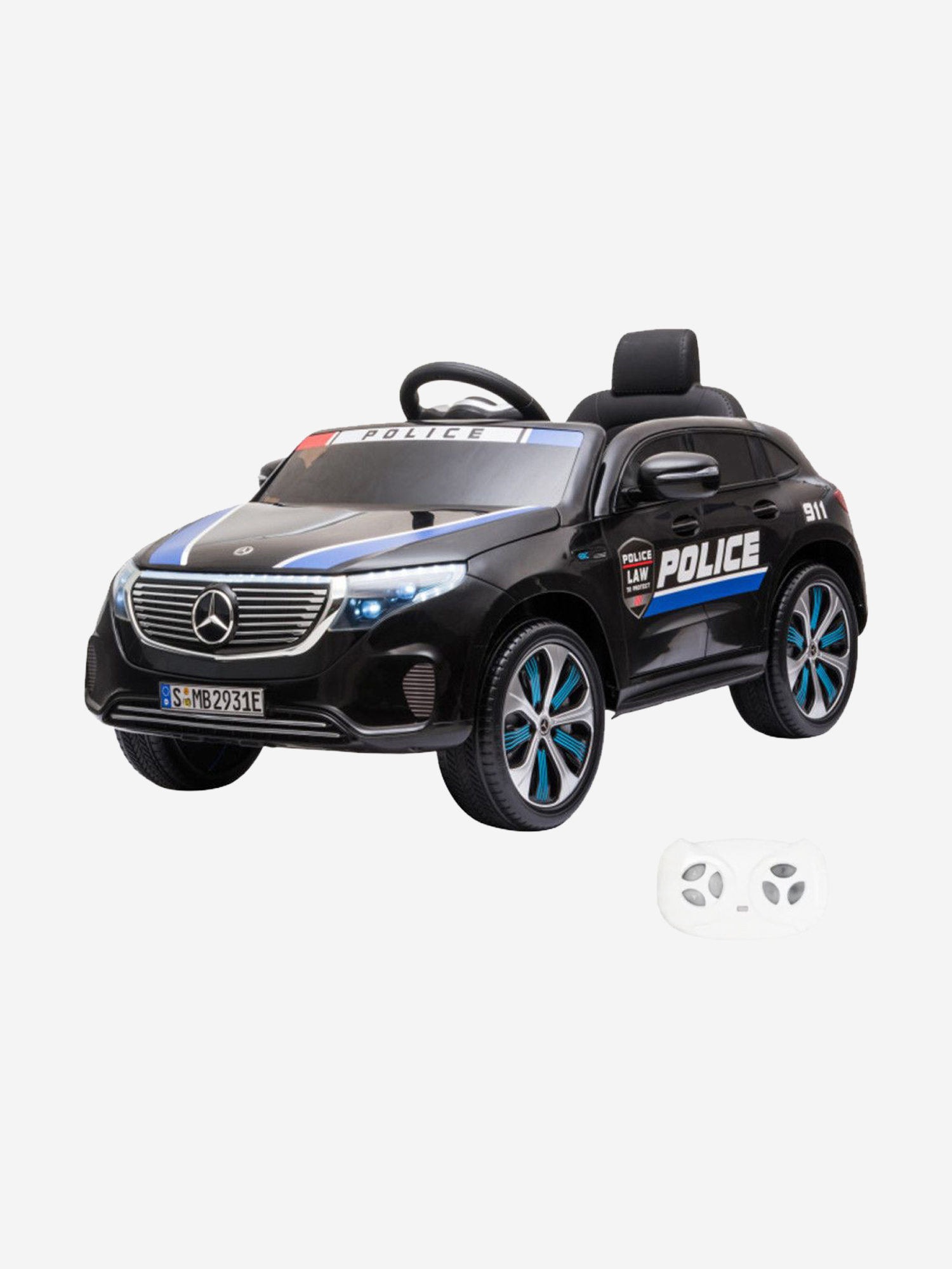 Изображение товара Детский электромобиль HL Mercedes Police EQC 12V 2WD в черном цвете Изображение товара Детский электромобиль HL Mercedes Police EQC 12V 2WD в черном цвете
