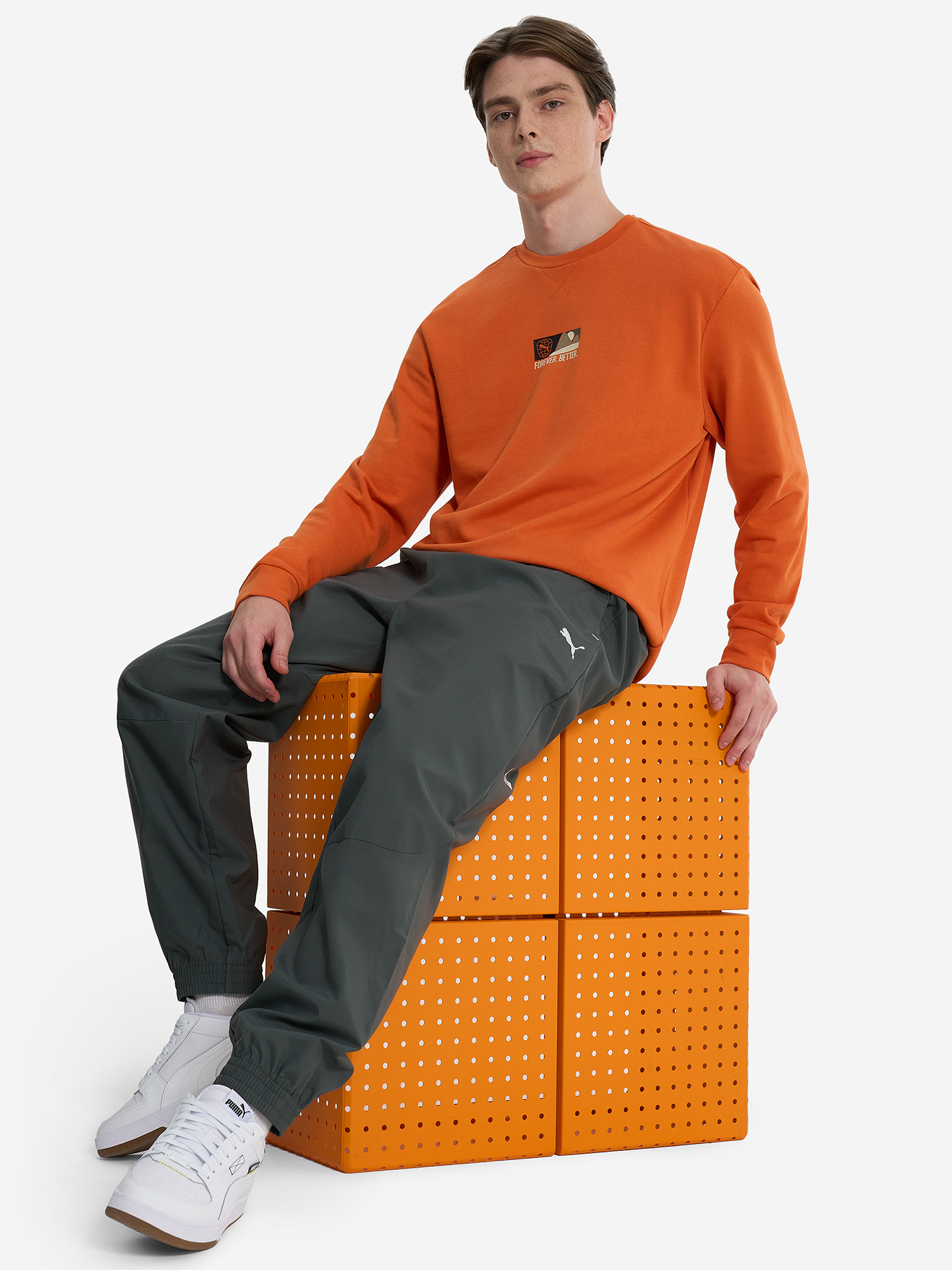 Свитшот мужской PUMA, Оранжевый 4