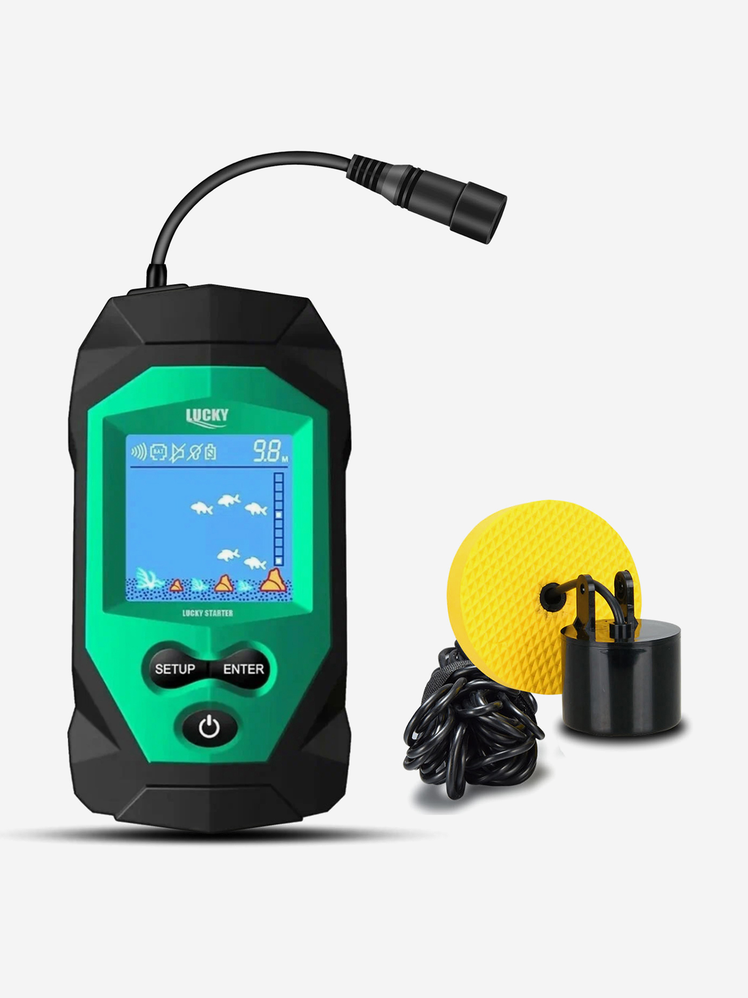 Изображение товара Эхолот Lucky Starter FL068-T для рыбалки, легкий и надежный