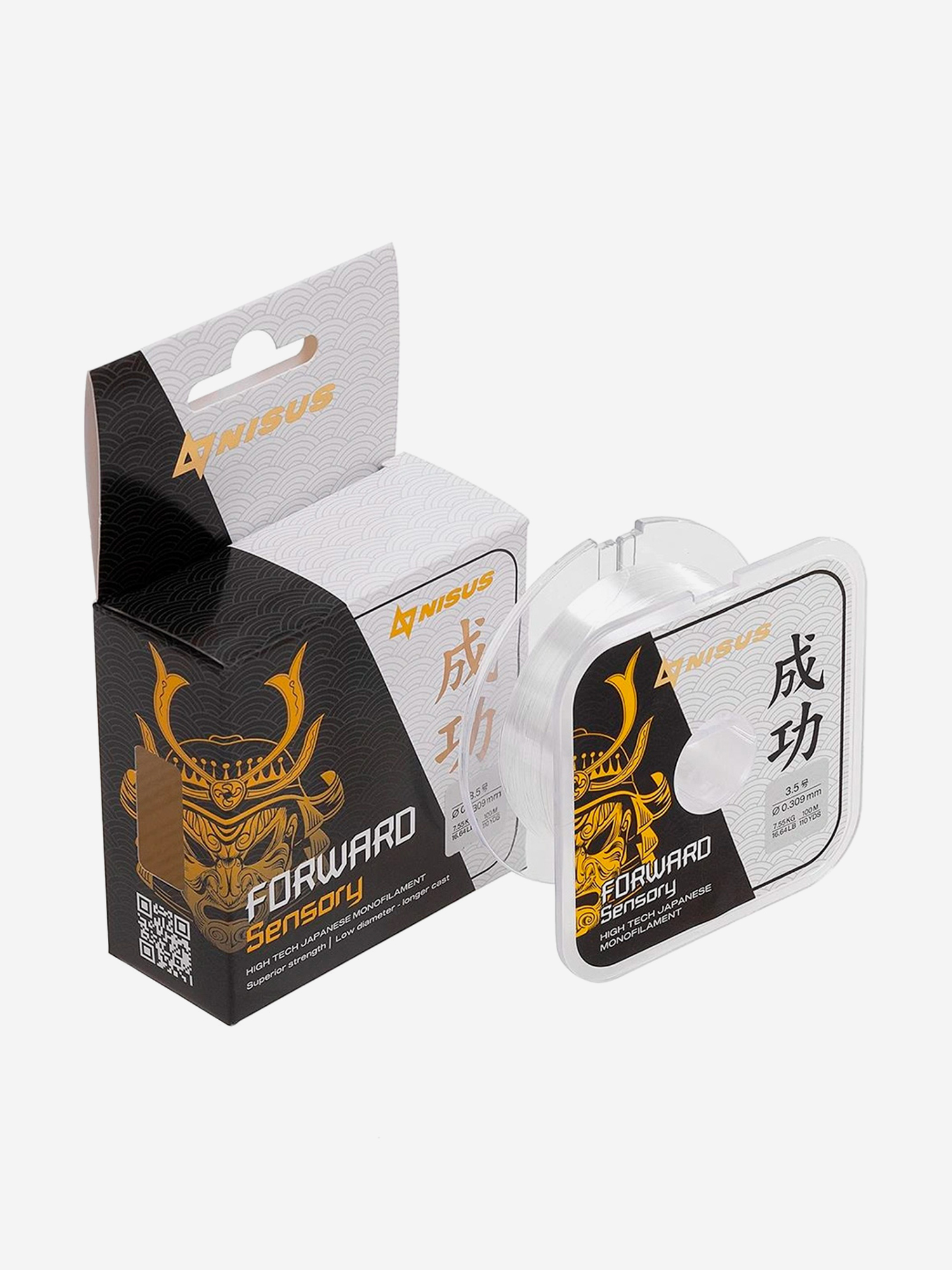 Изображение товара Леска для рыбалки Nisus FORWARD Sensory Nylon Transparent 0,309mm (N-FS-0309-100) 10 штук по 100 м