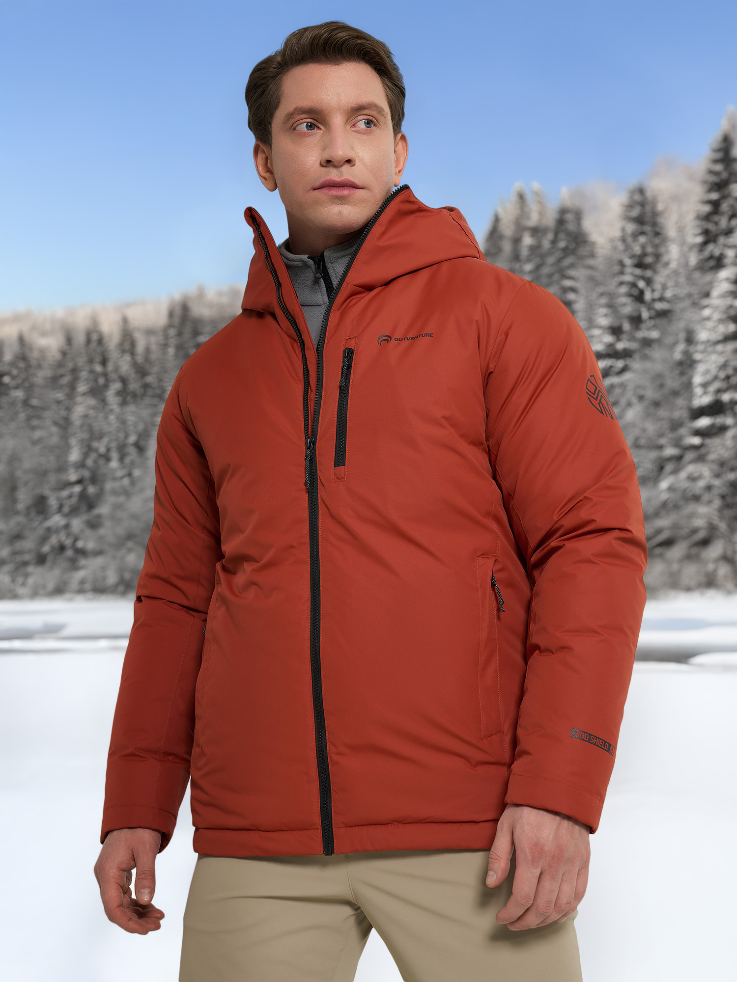

Пуховик мужской Outventure, Красный