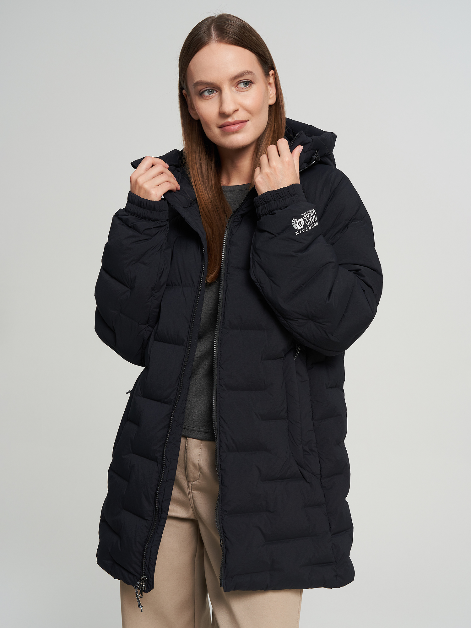 Ультралегкий пуховик женский Mountain Hardwear Stretchdown Parka, Черный