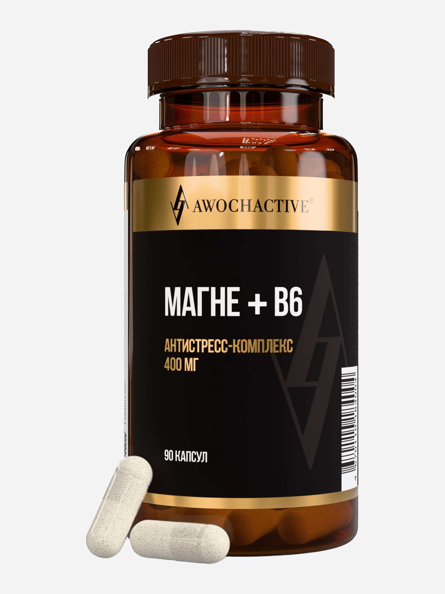Изображение товара Витамины для нервной системы Магний + В6 AWOCHACTIVE, 90 капсул