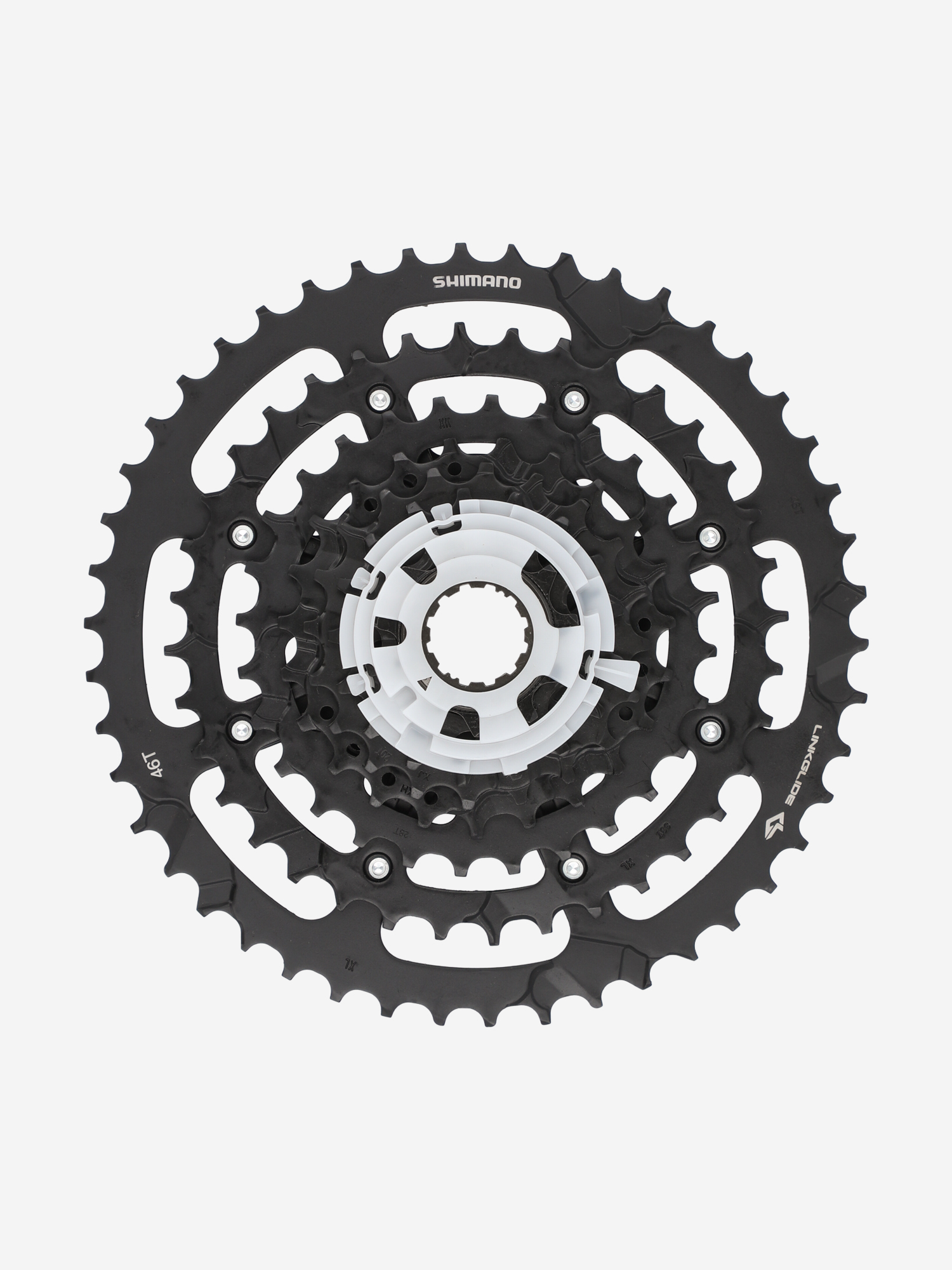 Кассета велосипедная Shimano Cues CS-LG300-9, 9 скоростей, Черный