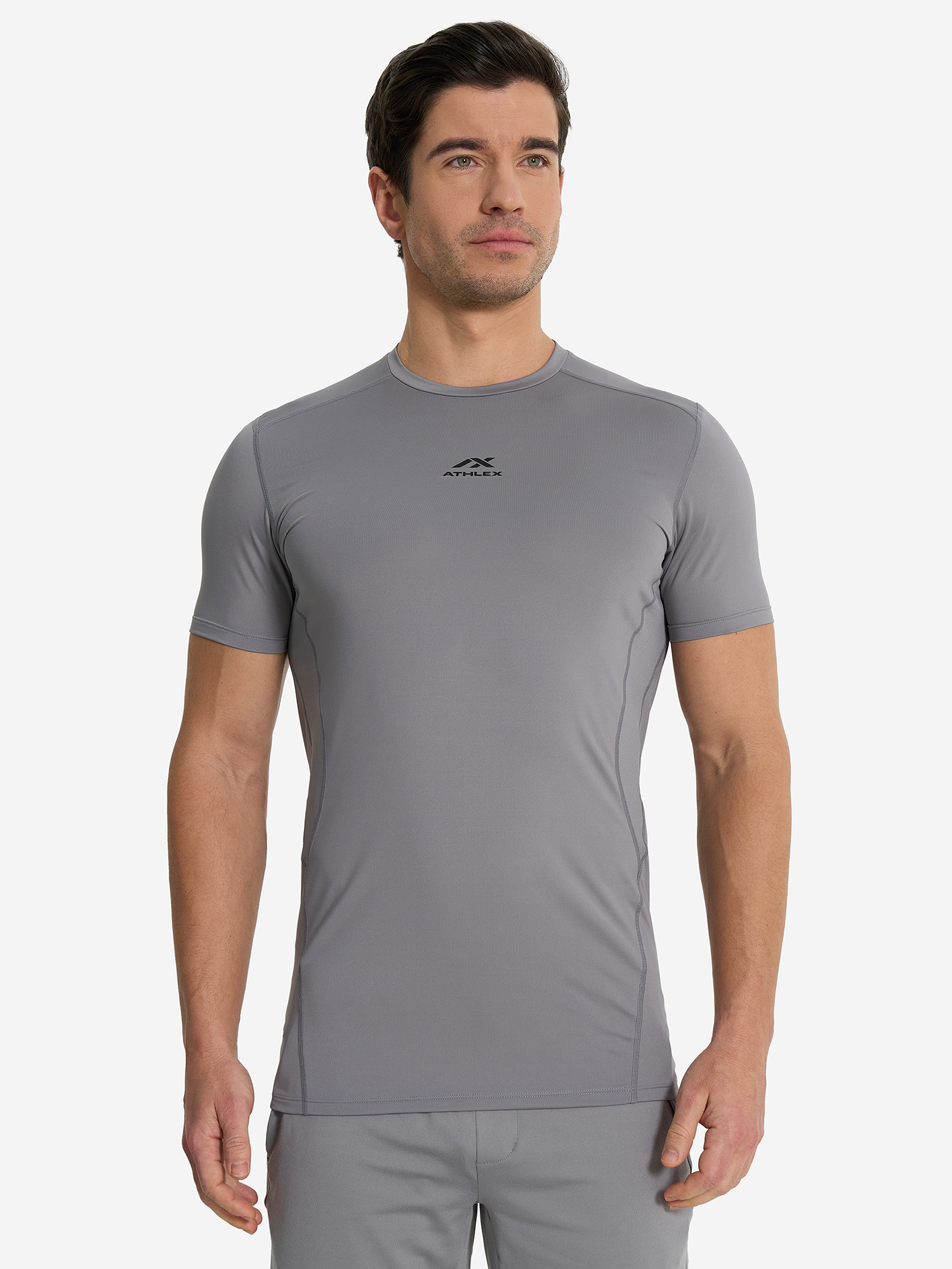 фото Футболка компрессионная мужская athlex, серый
