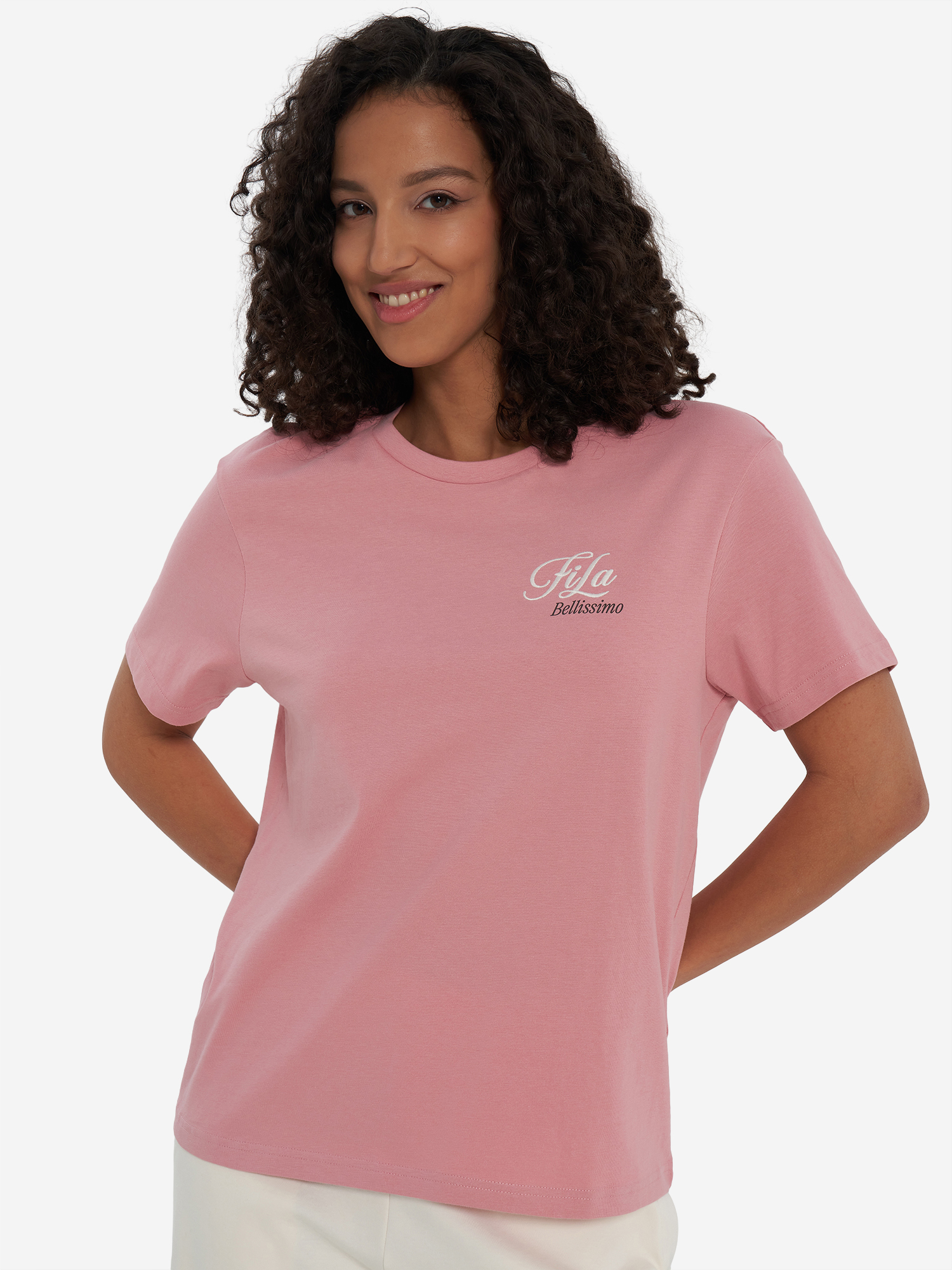 Изображение товара Женская футболка FILA с логотипом, спортивный стиль, хлопок