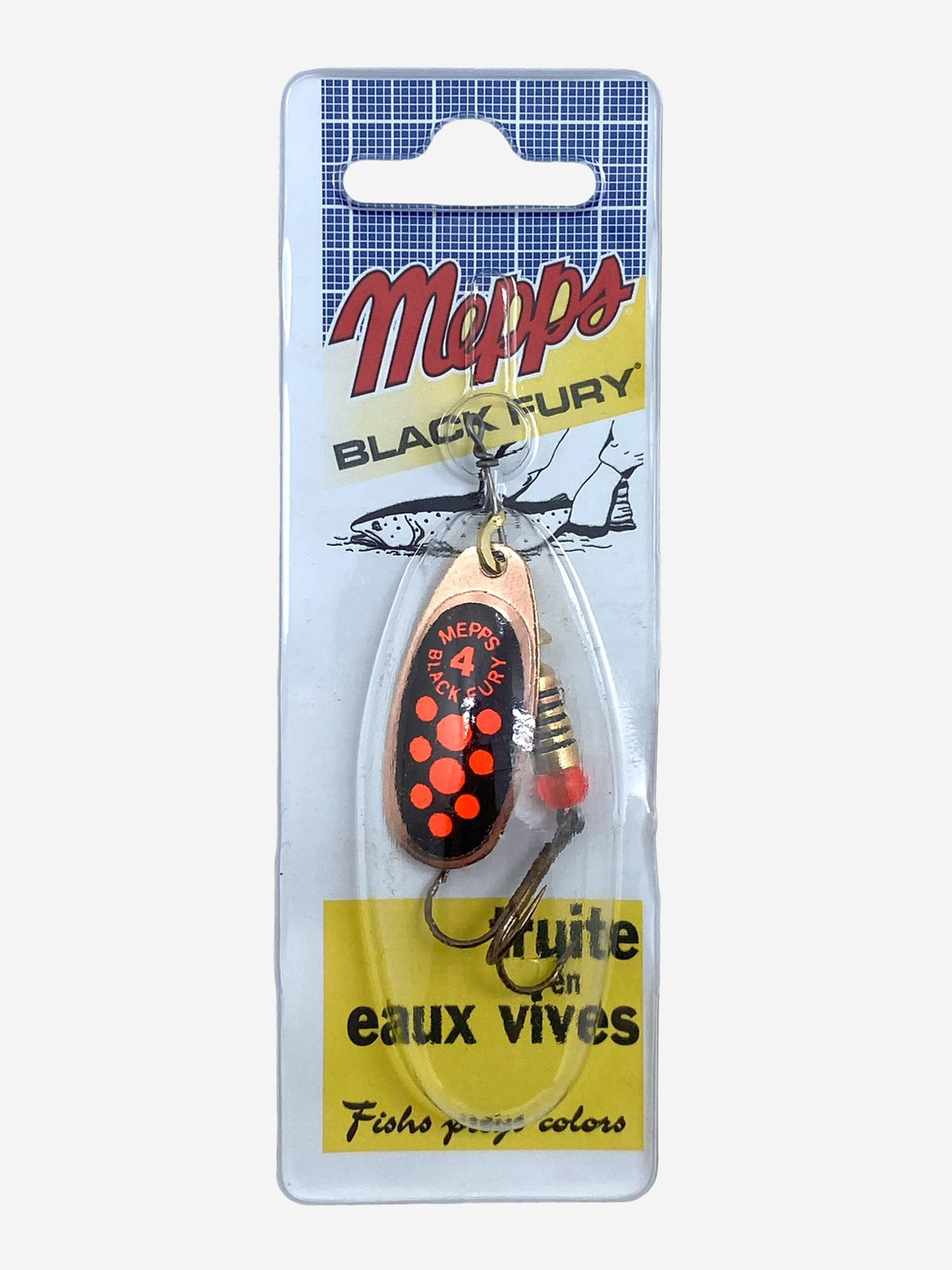 

Блесна вращающаяся MEPPS "Black Fury ORANGE CU" №4 (8 г) блистер, Красный