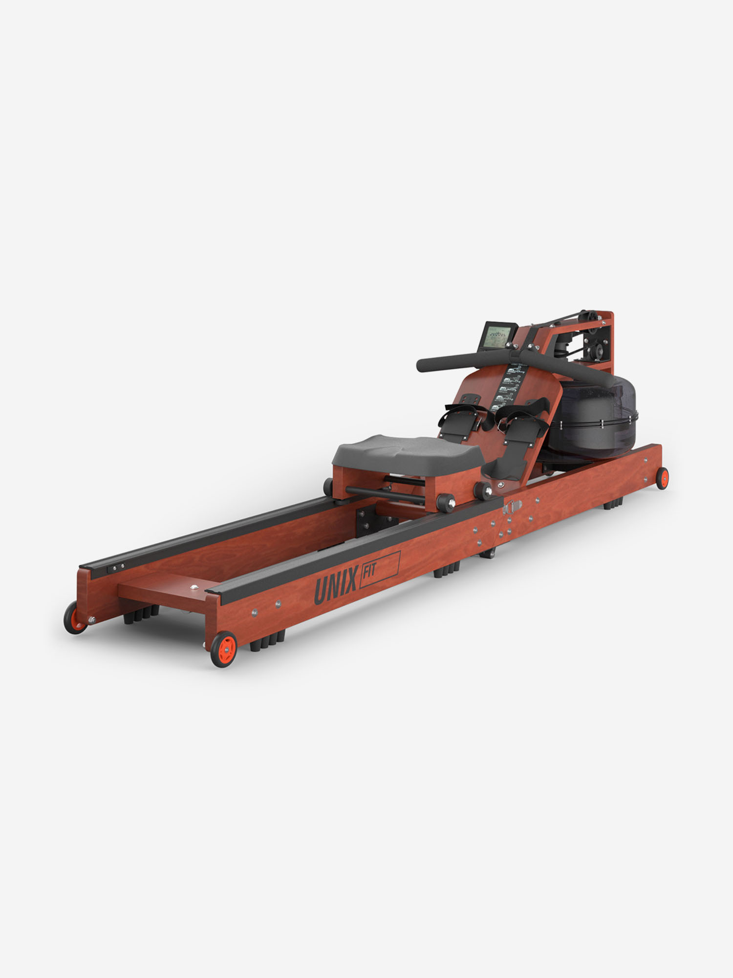 

Гребной тренажер водный UNIX Fit Wood Rower Dark, древесина бука, складной, Коричневый