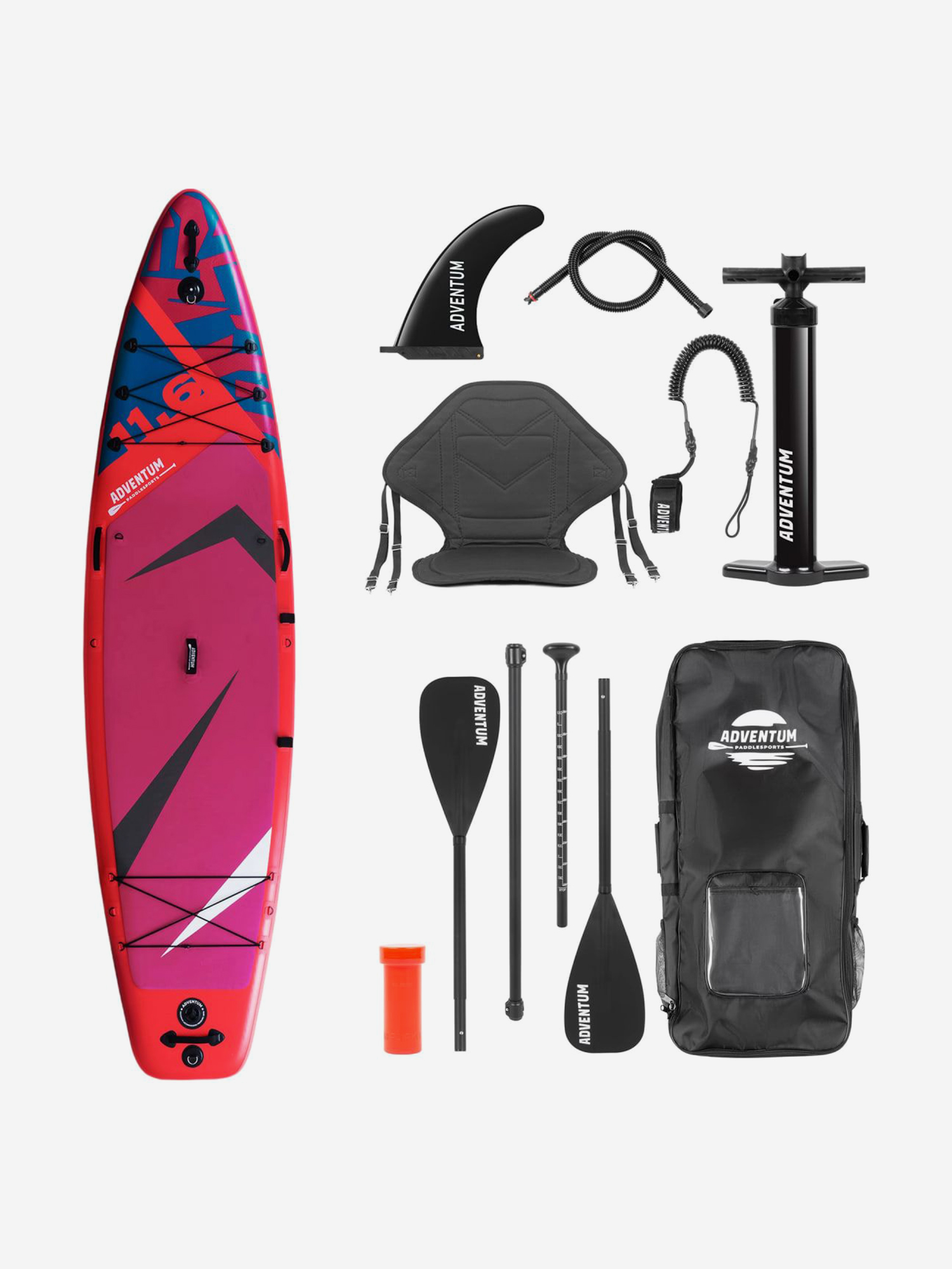 

SUP доска надувная Adventum 11.6 Hot Pink 2024, Мультицвет
