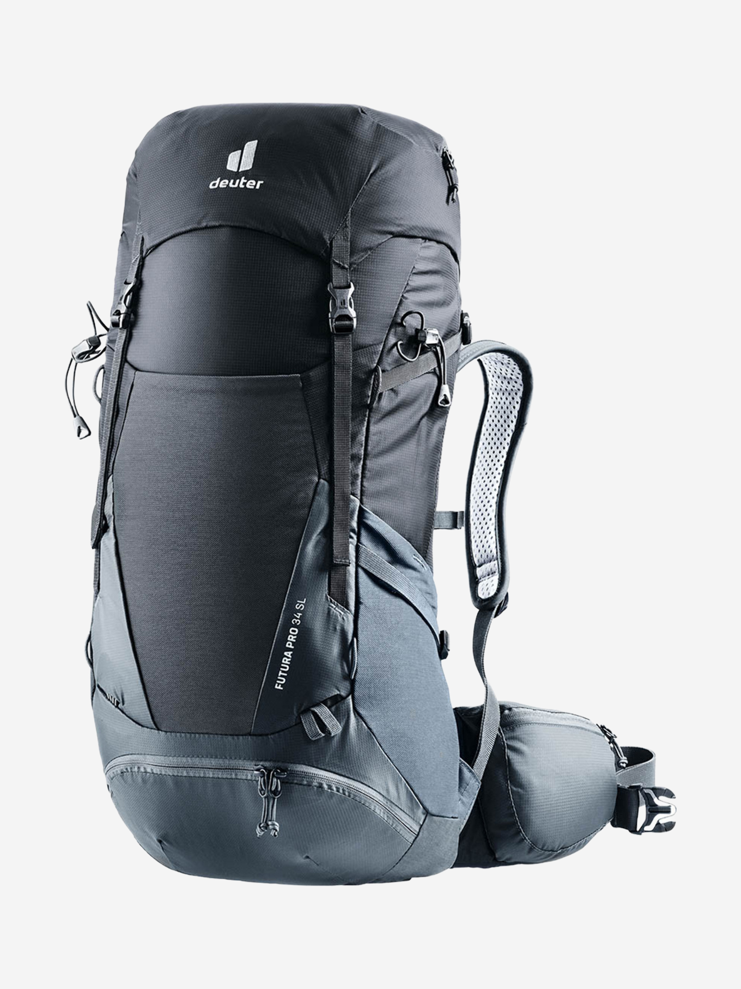 Изображение товара Женский туристический рюкзак Deuter Futura Pro 34 SL с вентиляцией спины Изображение товара Женский туристический рюкзак Deuter Futura Pro 34 SL с вентиляцией спины