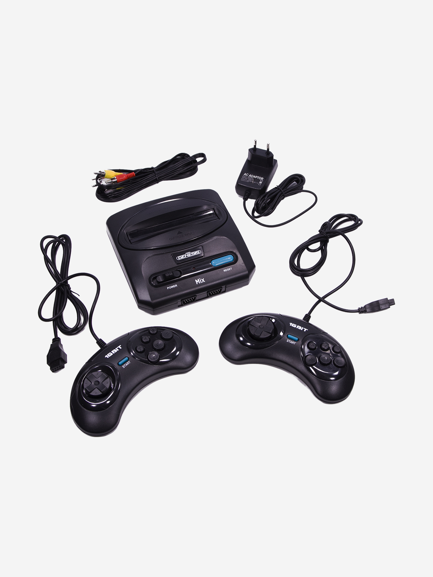 Изображение товара Игровая приставка RETRO GENESIS Mix (8+16Bit) + 470 игр (AV кабель, 2 проводных джойстика) Изображение товара Игровая приставка RETRO GENESIS Mix (8+16Bit) + 470 игр (AV кабель, 2 проводных джойстика)