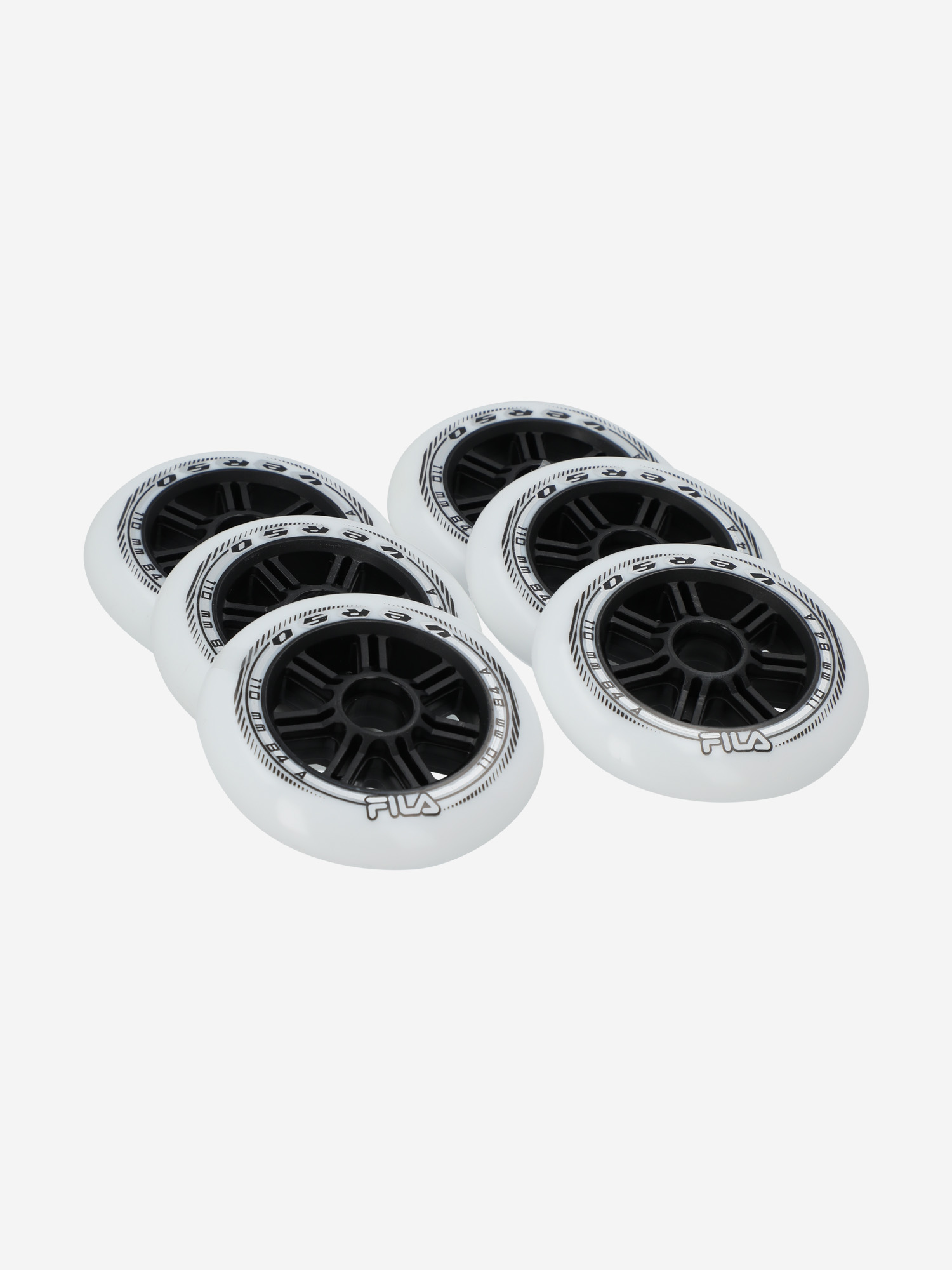 Набор колес для роликов FILA Wheels 110 мм, 84 A, 6 шт, Мультицвет
