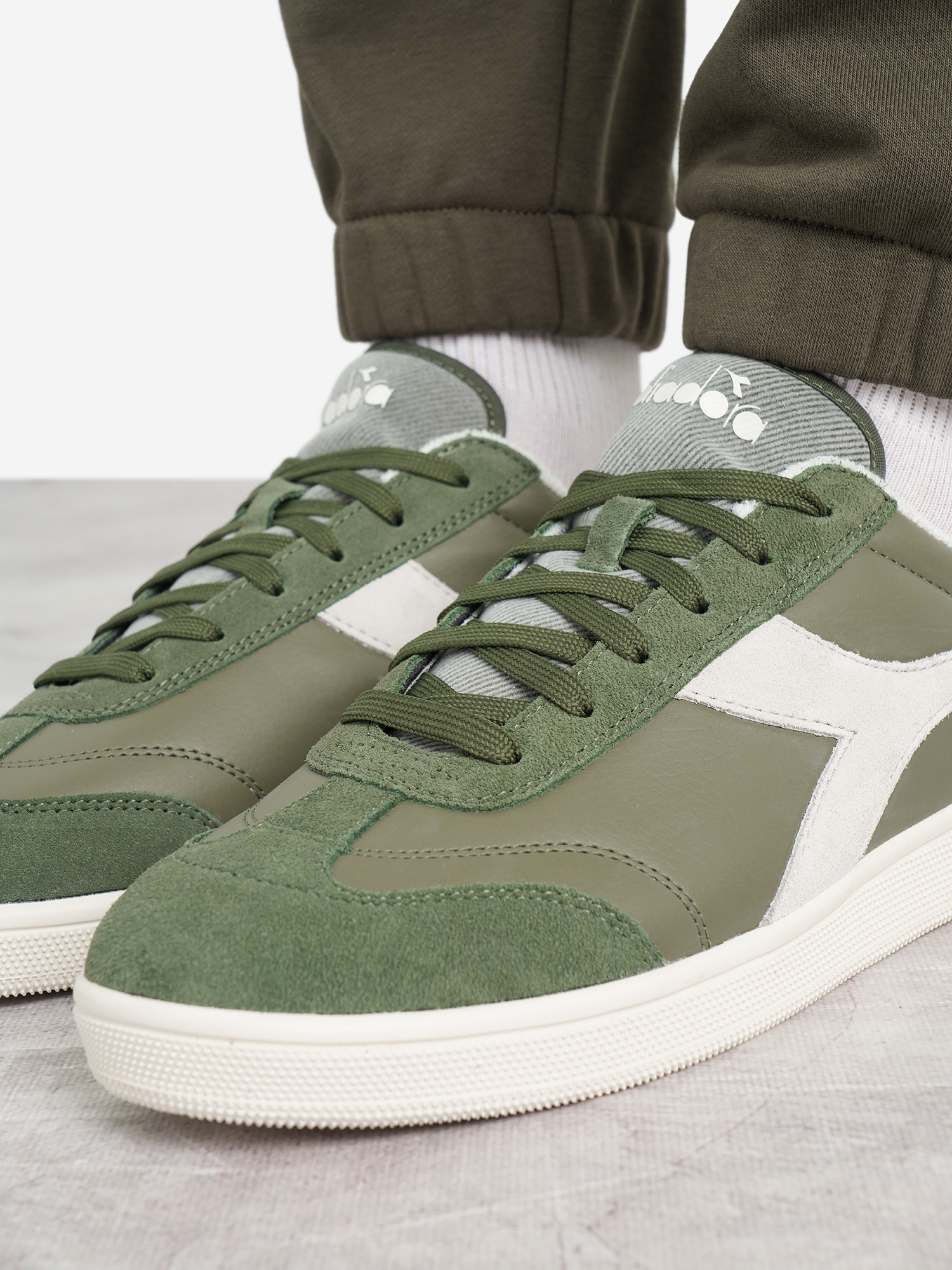 фото Кеды мужские diadora kick sl, зеленый