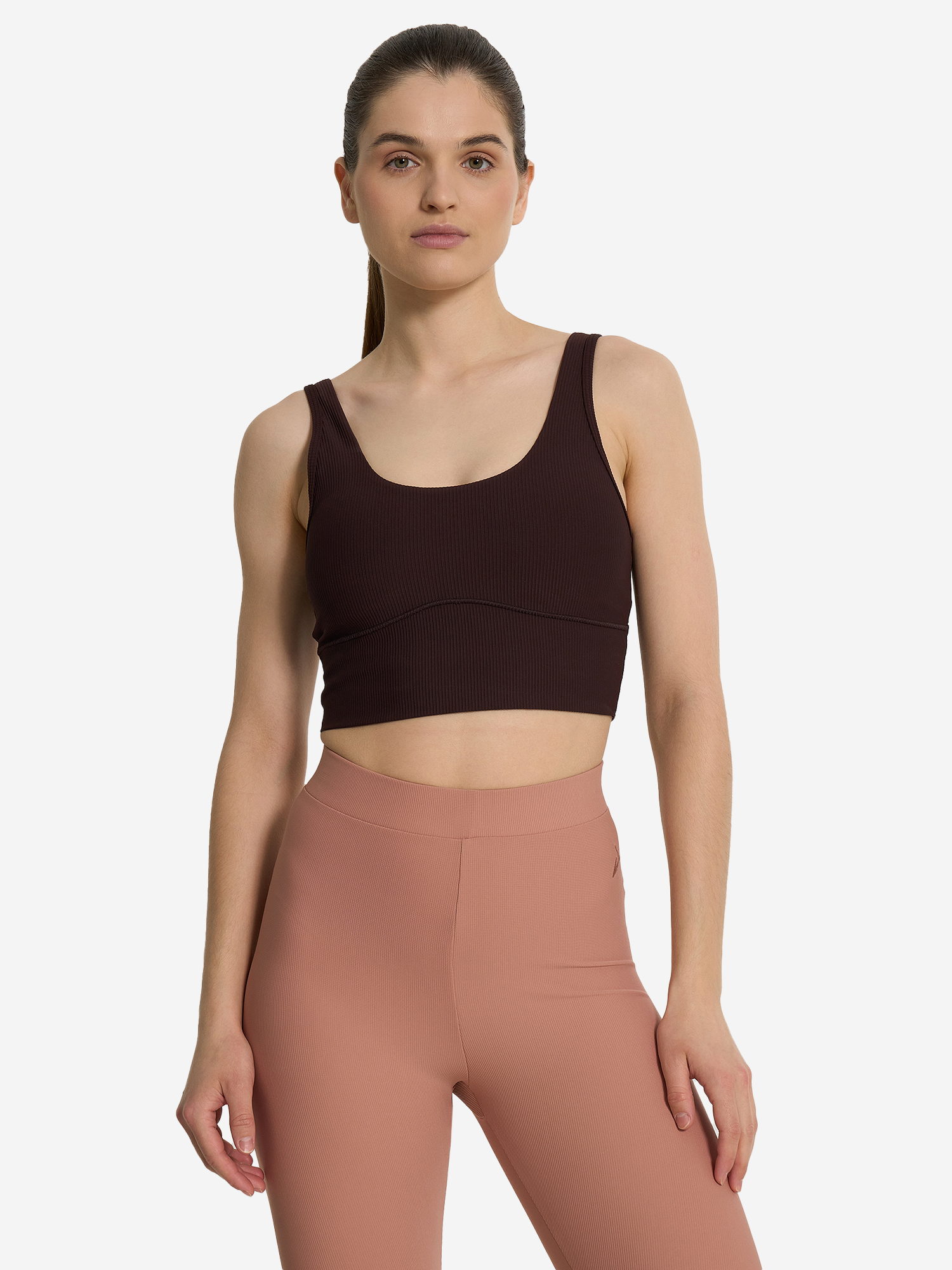 фото Майка женская under armour, коричневый