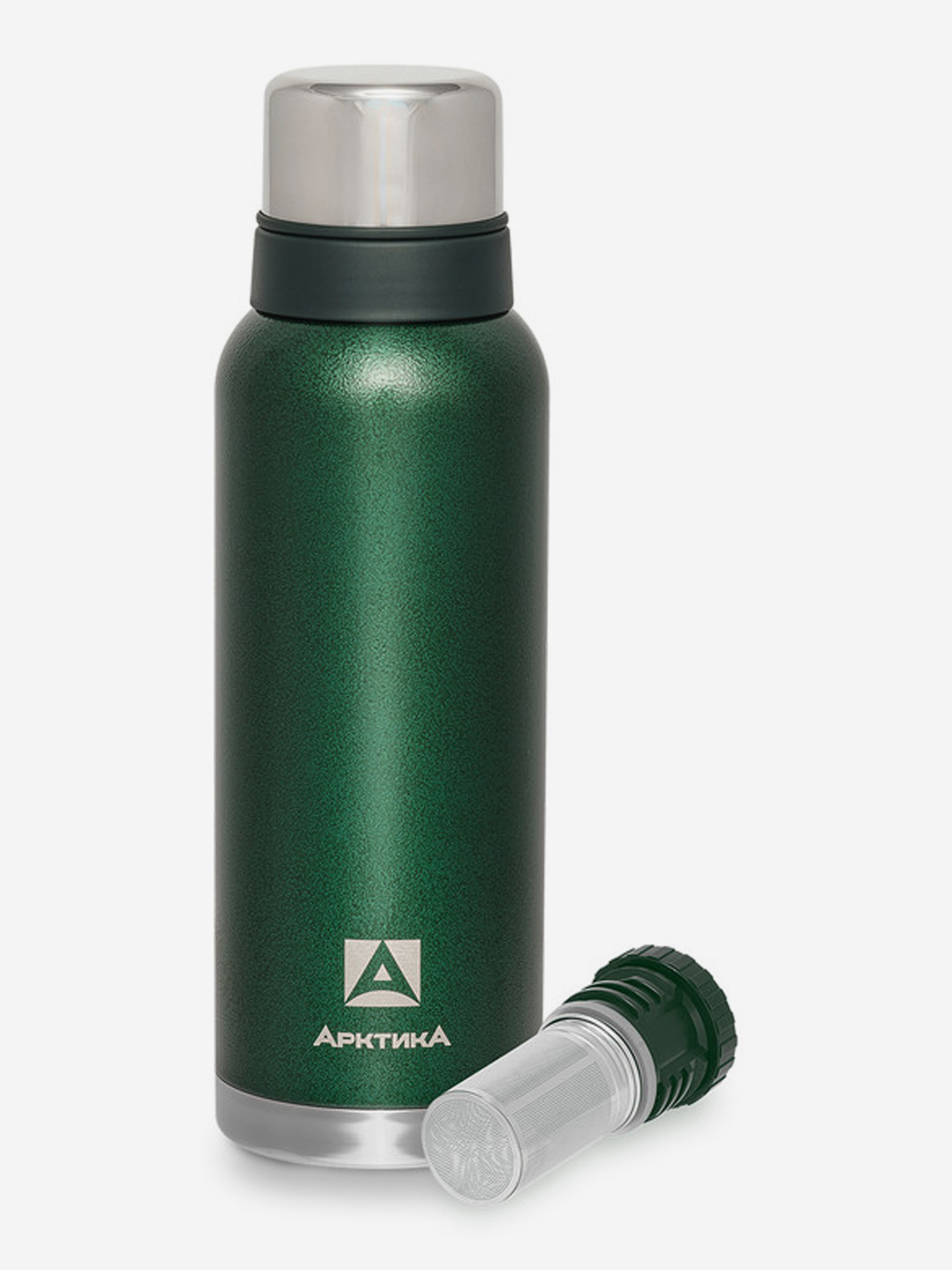Изображение товара Термос с ситечком для напитков Арктика 1200 мл арт. 106-1200С зелёный