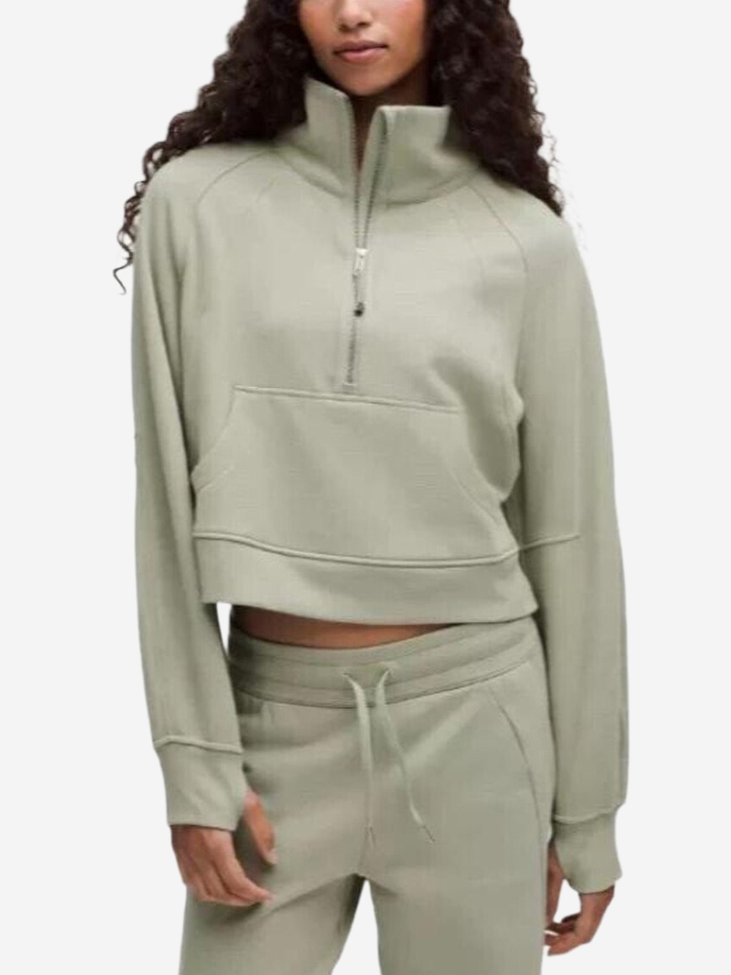 Изображение товара Женский свитшот для активного отдыха Lululemon зеленый спорт стиль