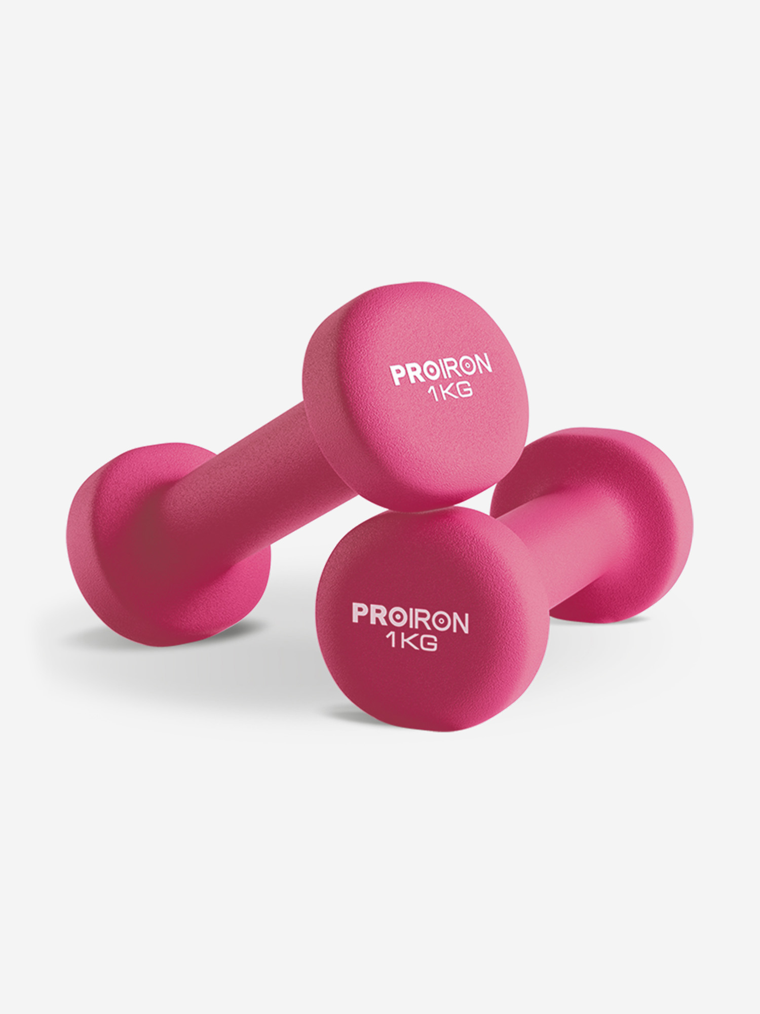 

Гантели PROIRON неопреновые набор 2 шт, 1+1 кг, Розовый