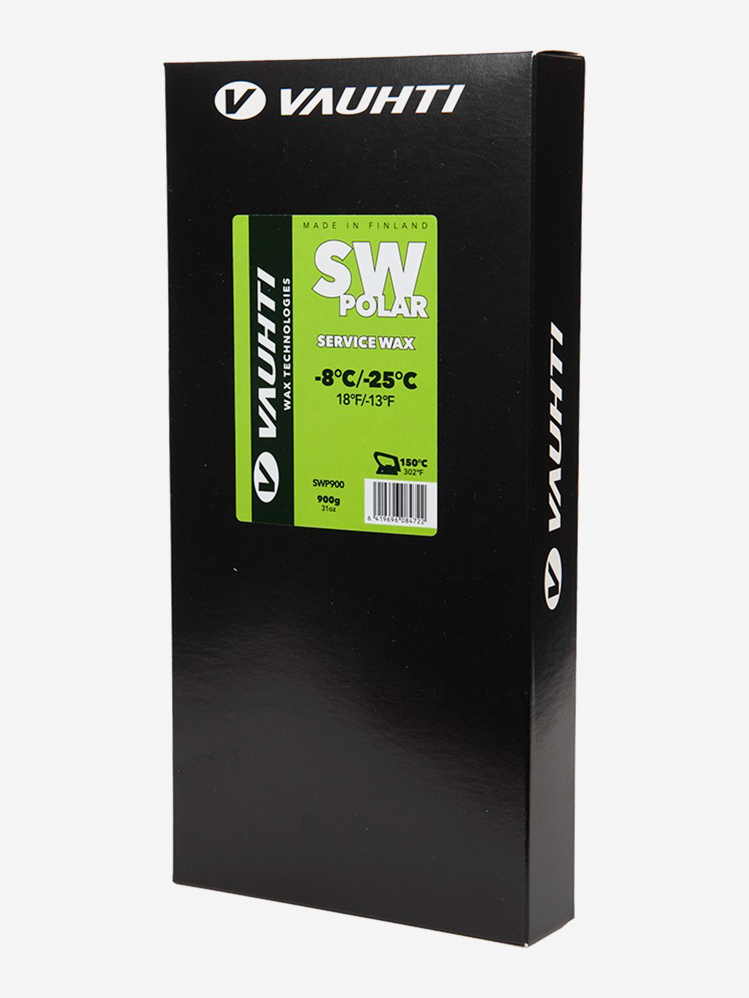 Изображение товара Парафин VAUHTI SW POLAR без фтора , зеленый, -8°/-25°С, Зеленый