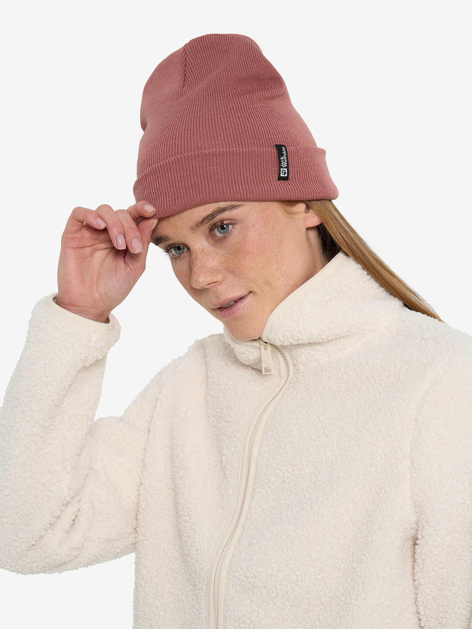 фото Шапка jack wolfskin rib, оранжевый