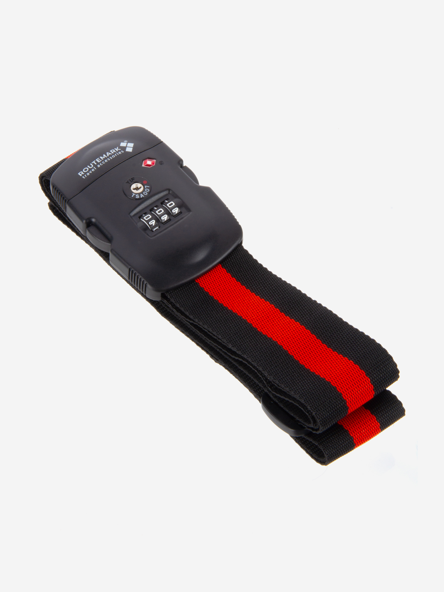Изображение товара Ремень багажный черно/красный с замком Routemark TSA21016