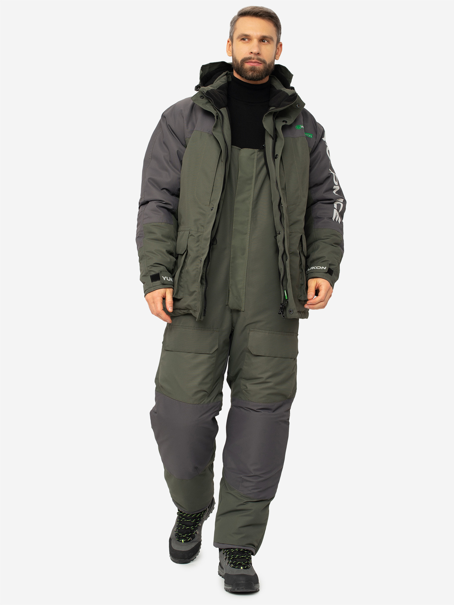  Костюм мужской зимний Huntsman Yukon Ice, ткань Cat's eye, Зеленый