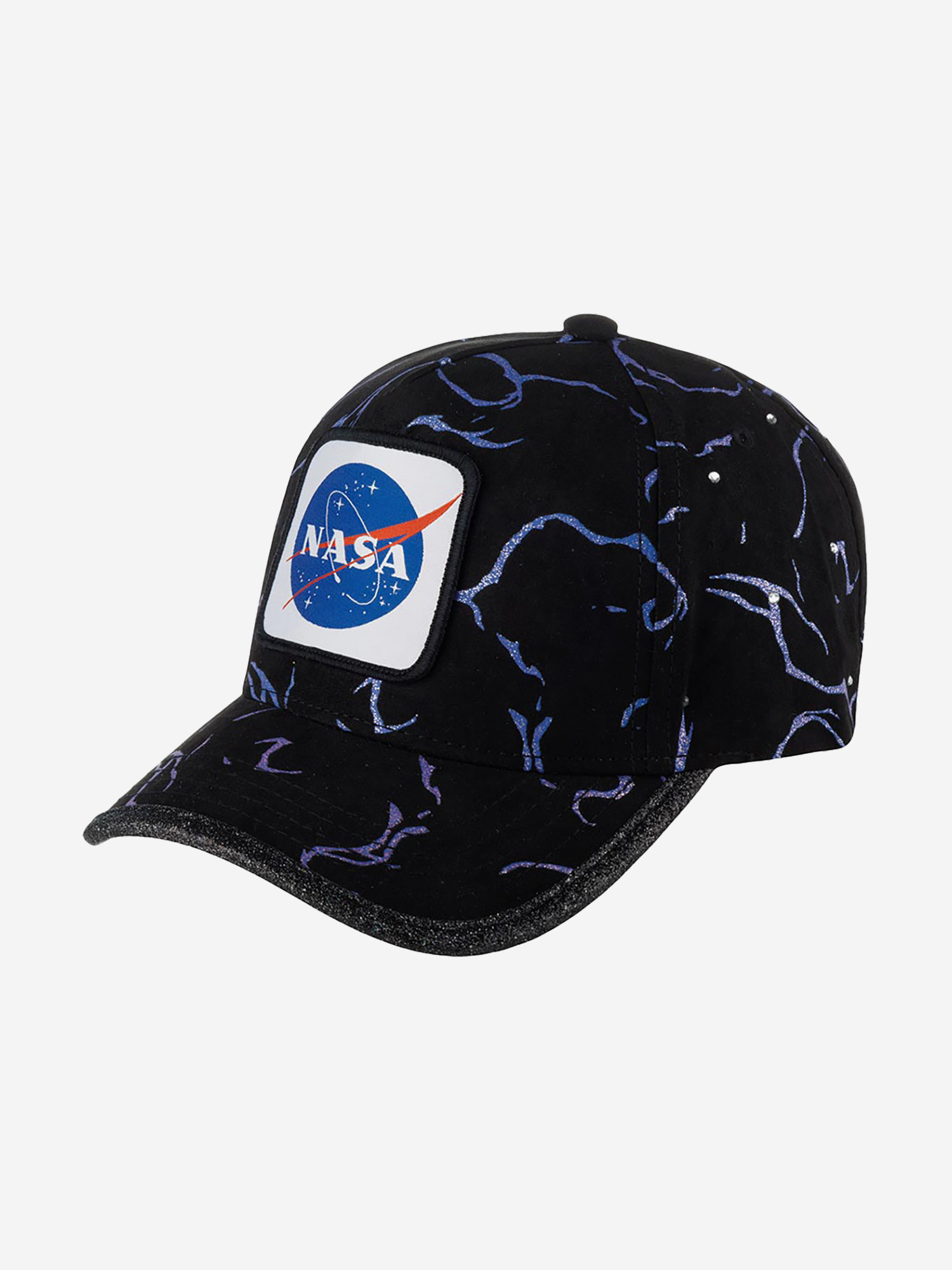 Бейсболка CAPSLAB CL/NASA/1/TAG/GLI NASA (черный), Черный бейсболка american needle 44900a nasa space with nasa replay голубой голубой