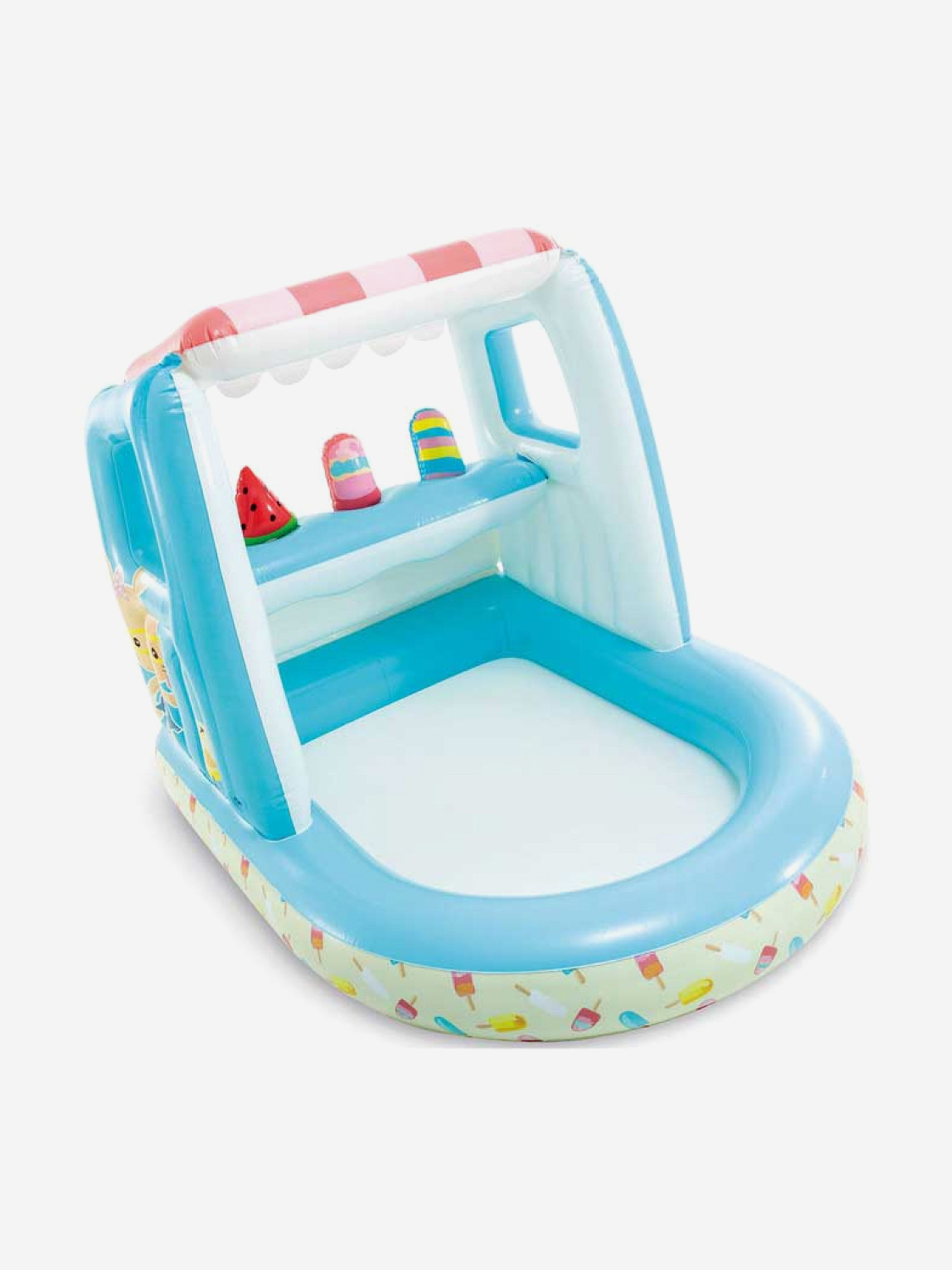 

Надувной детский бассейн Intex 48672 + 3 игрушки (127х102х39см) 2-6лет, Голубой