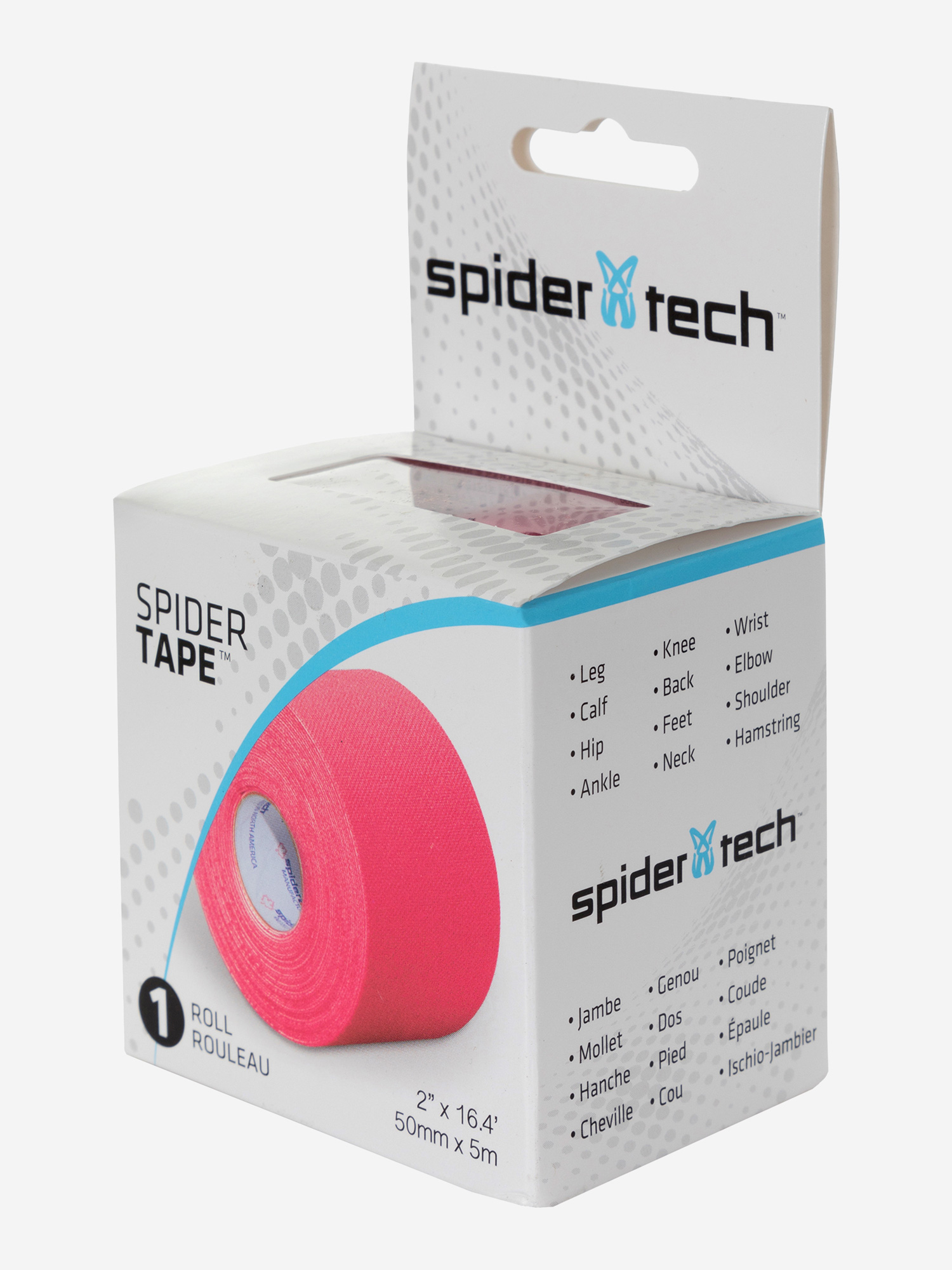 фото Тейп spidertech, 5 см х 5 м, розовый