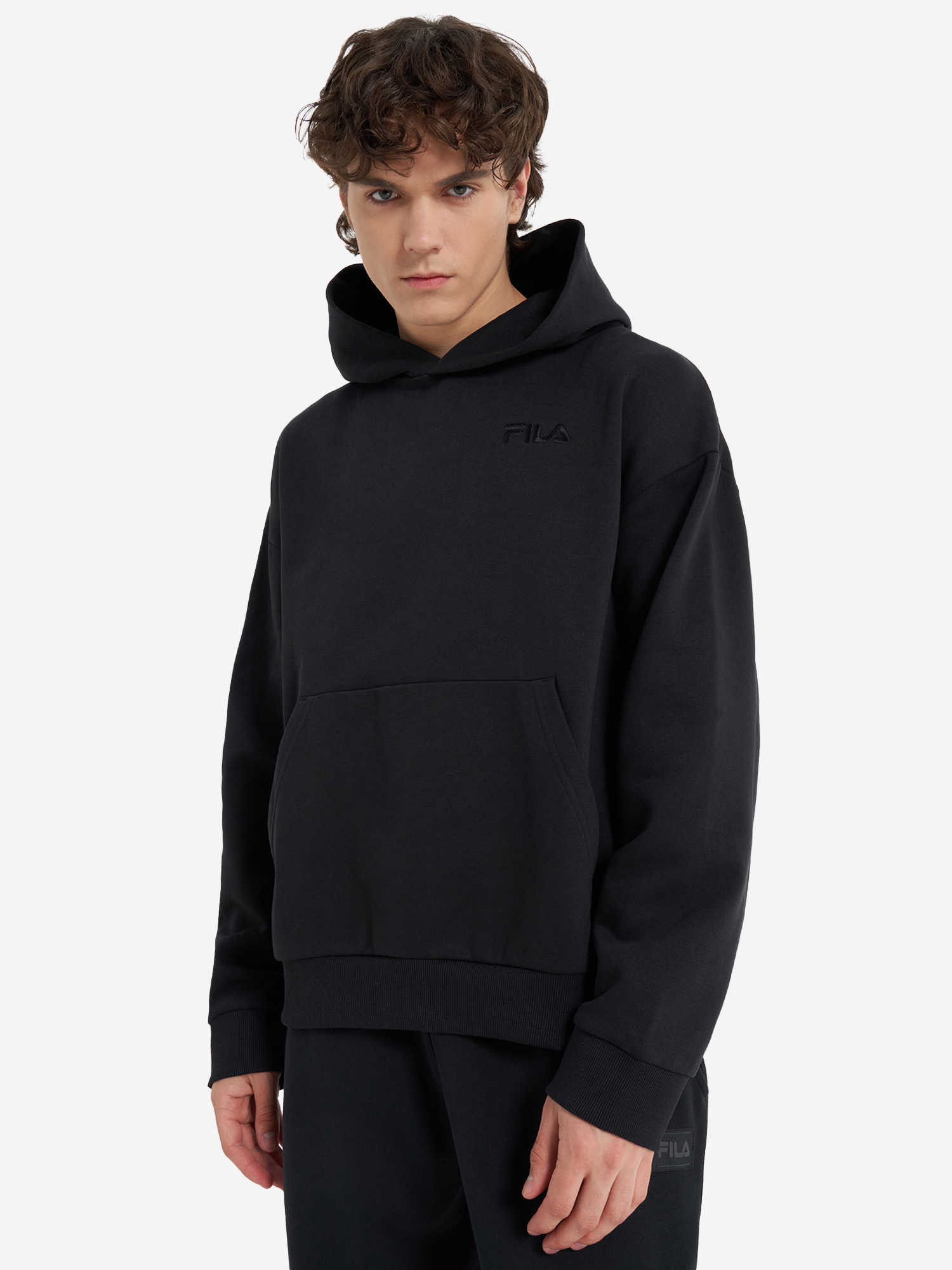 фото Худи мужское fila essentials, черный