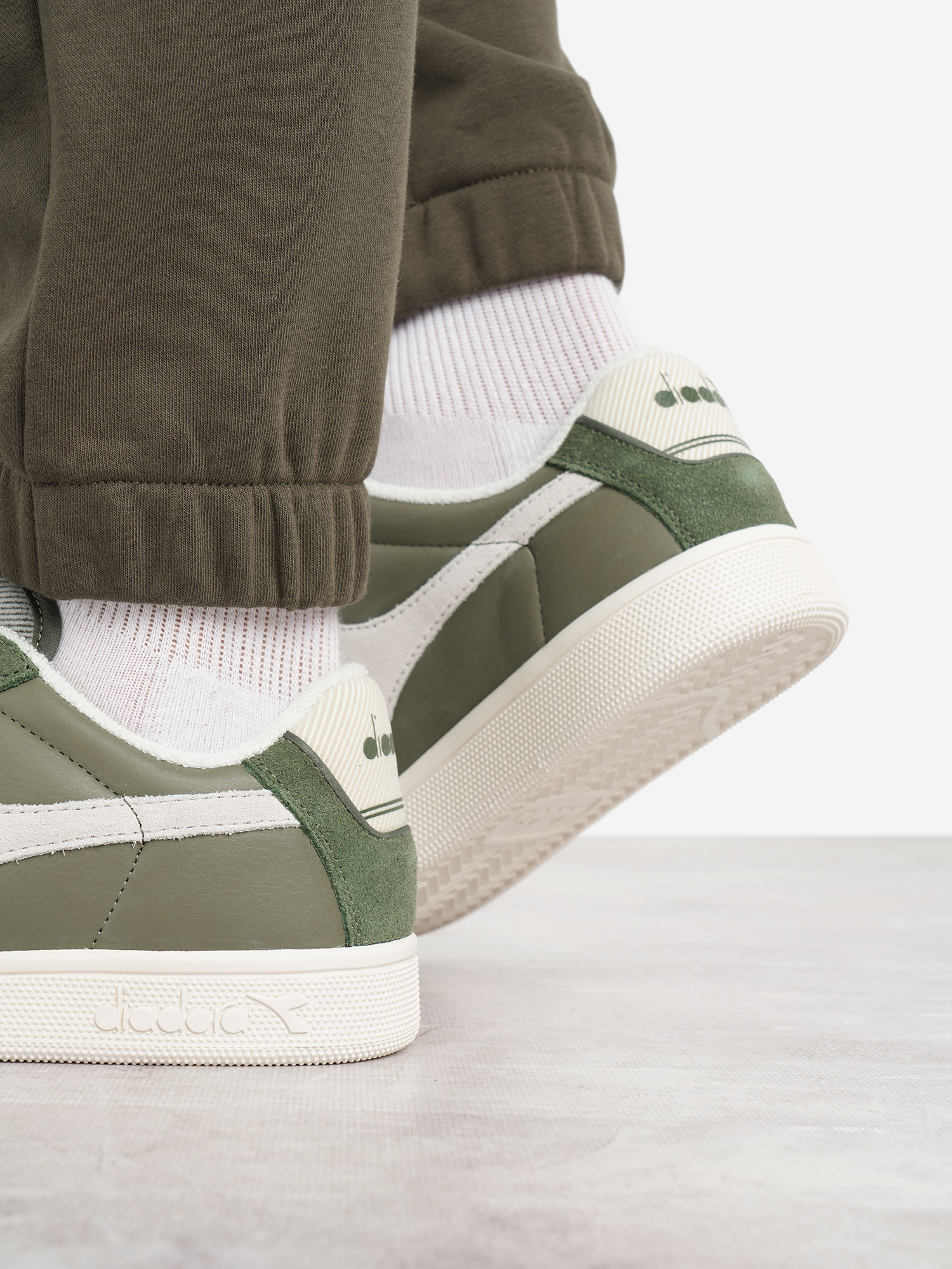 фото Кеды мужские diadora kick sl, зеленый