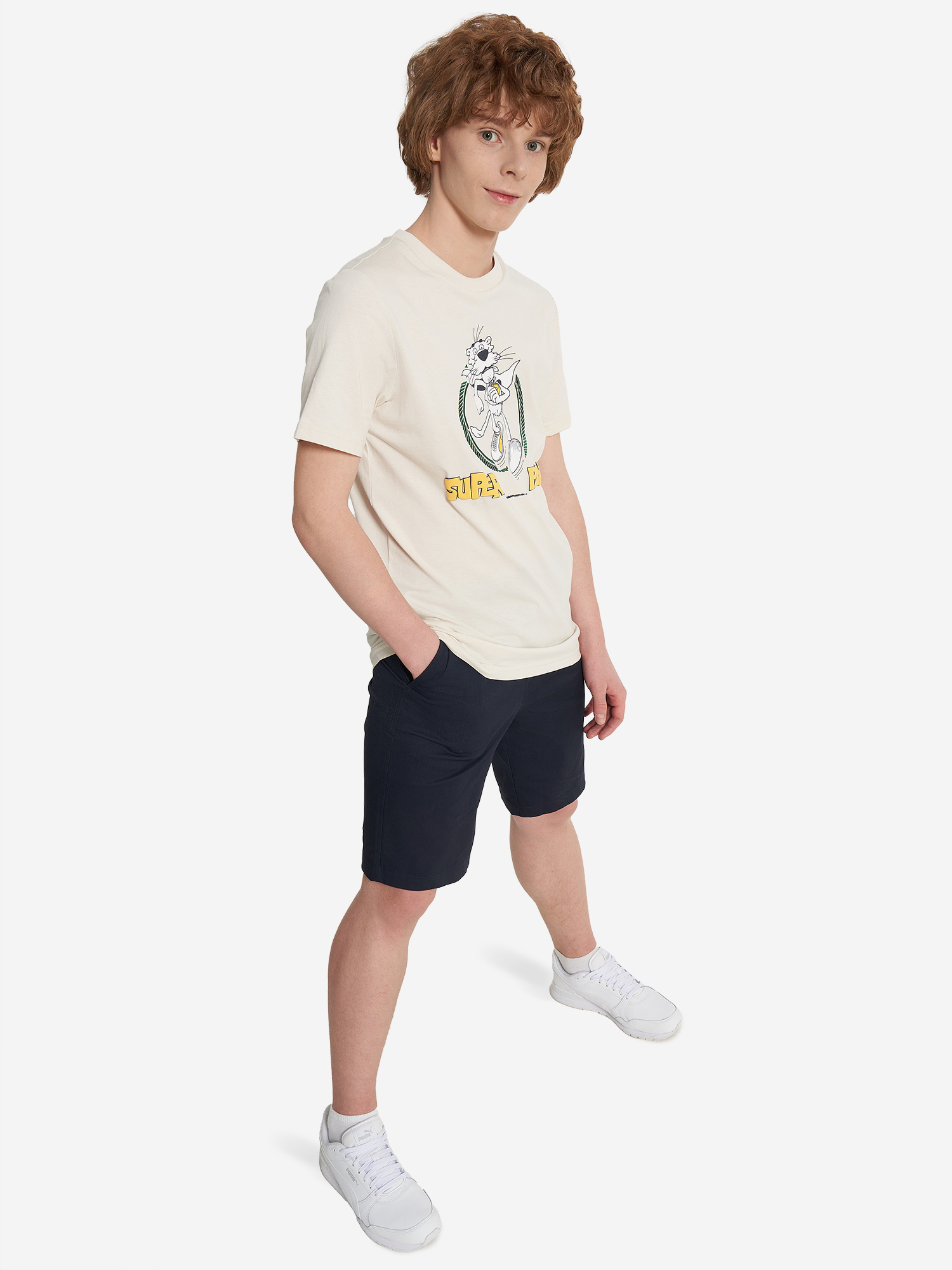 Футболка для мальчиков PUMA Super Graphic, Бежевый 4