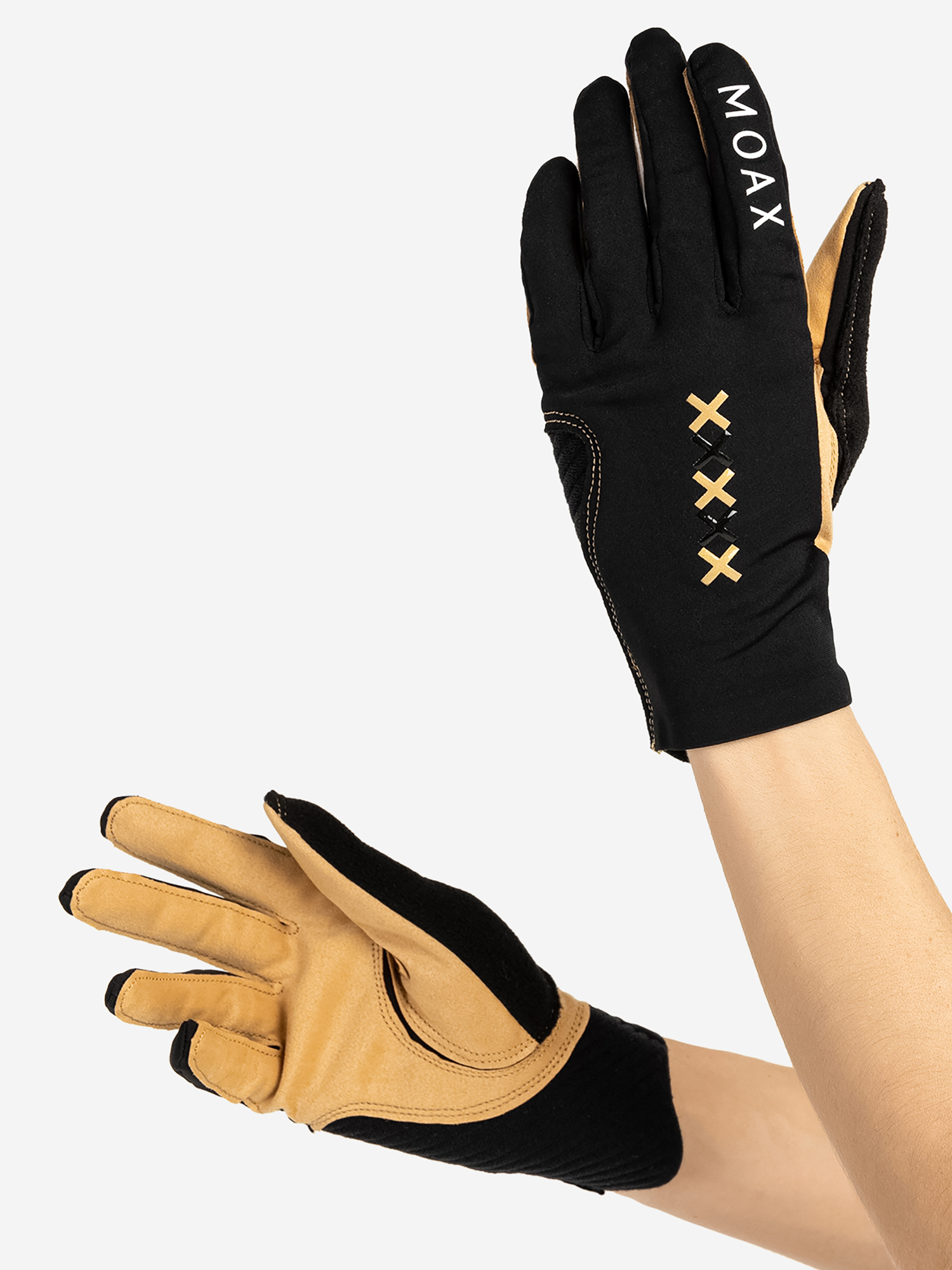 фото Перчатки moaxsport race gold, черный