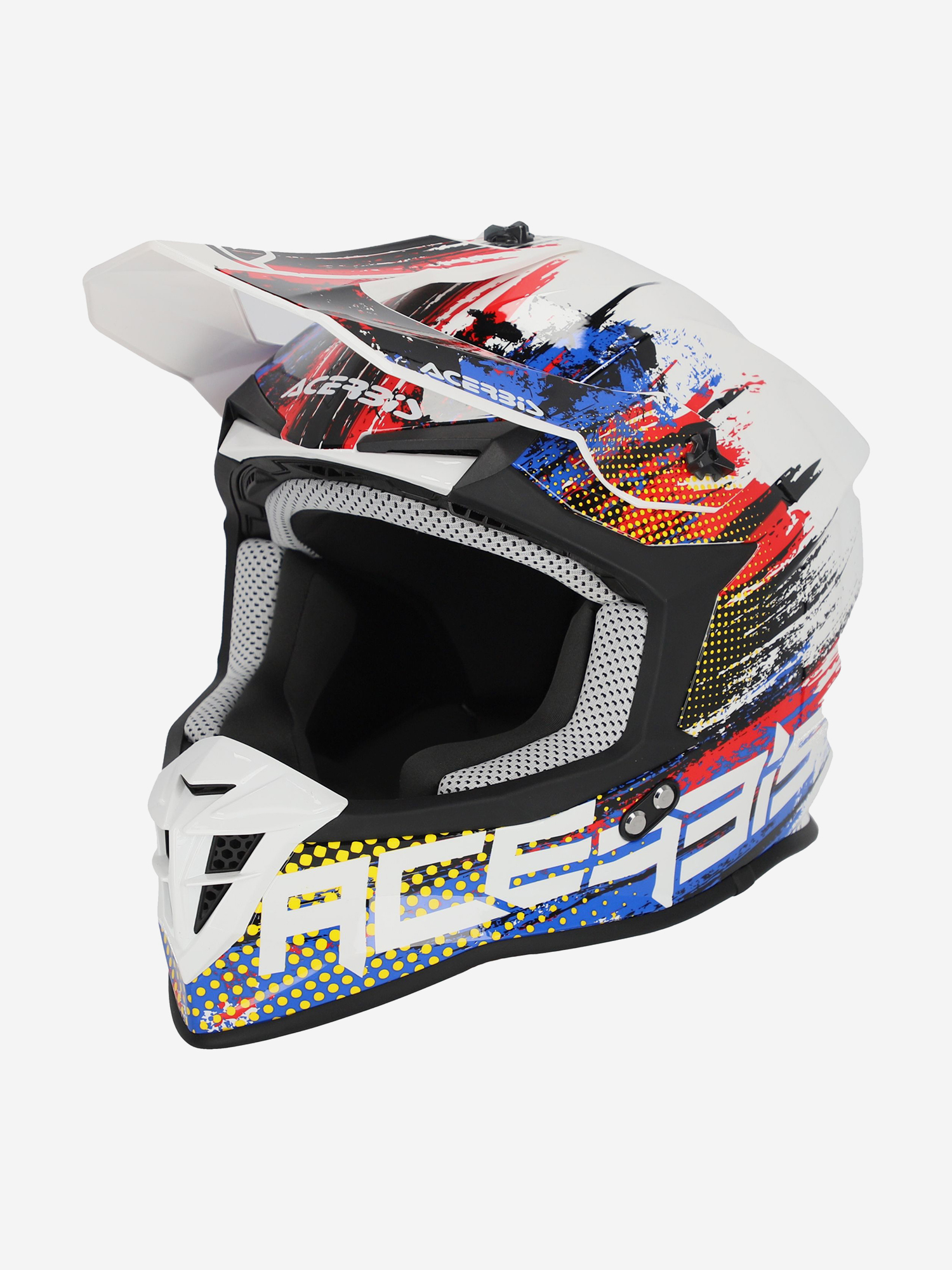 

Мотошлем Кроссовый взрослый Acerbis LINEAR 22-06 White/Blue/Red, Белый