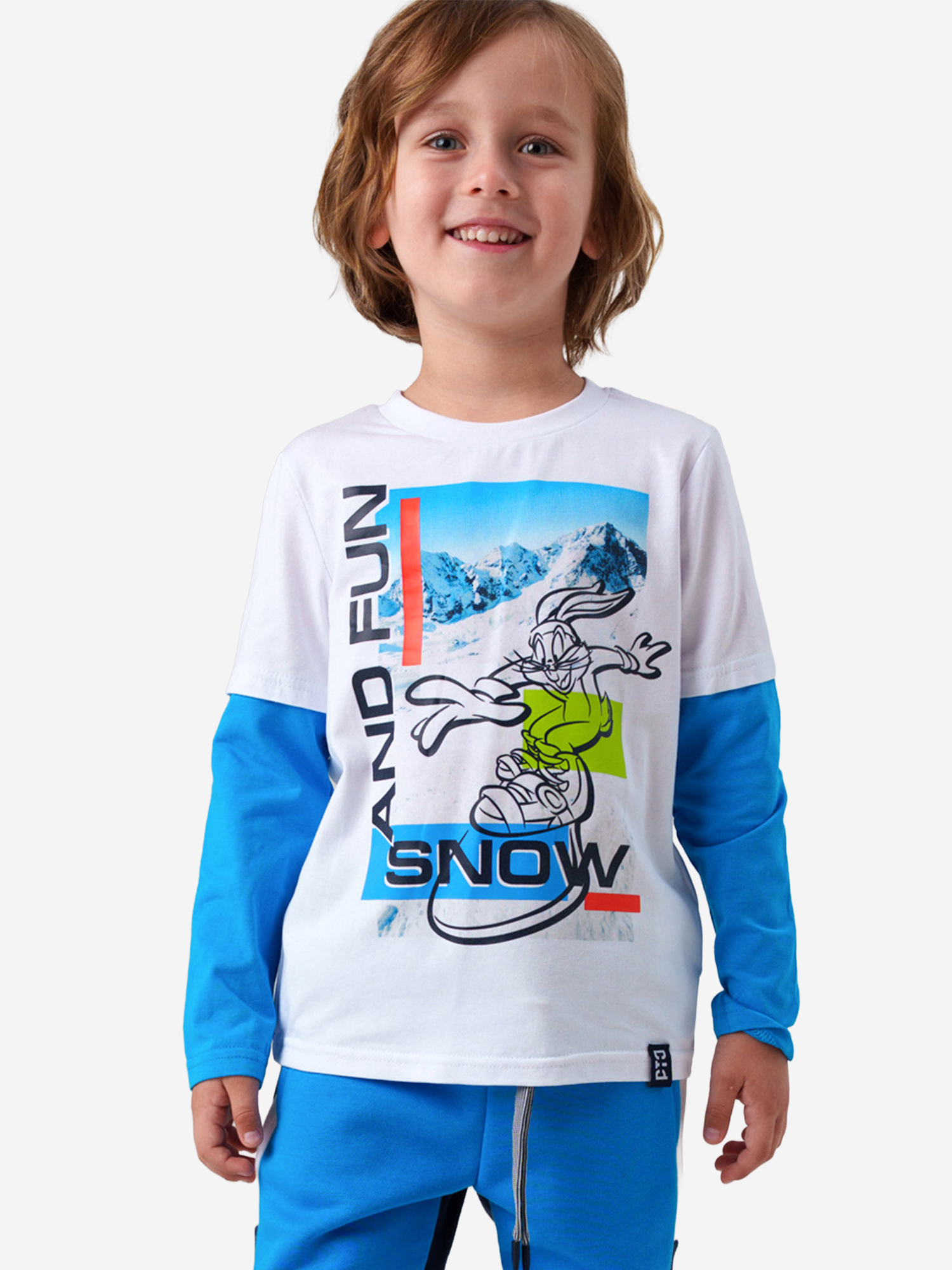 Изображение товара Лонгслив для мальчика PlayToday с длинным рукавом и натуральными материалами