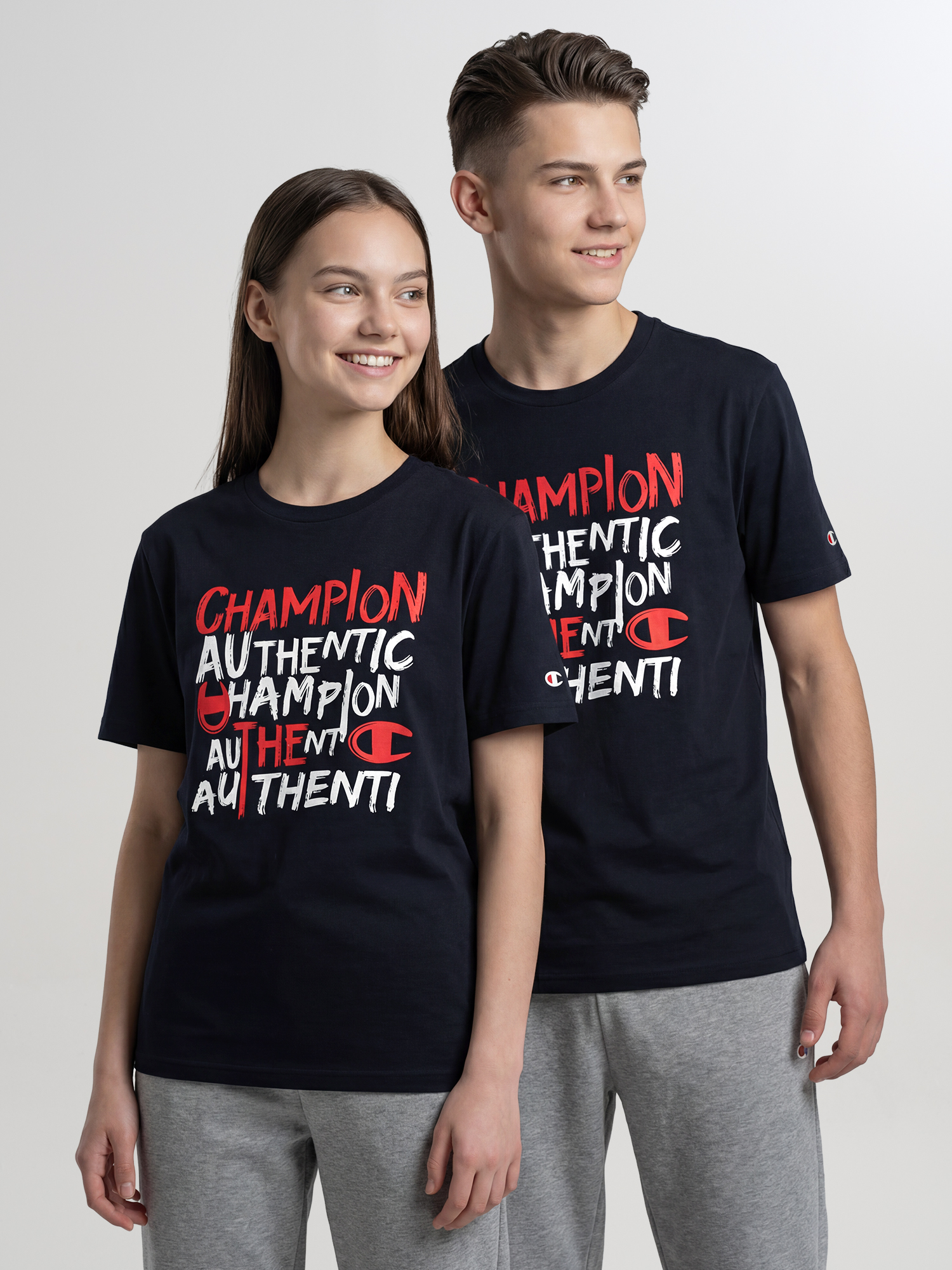 Изображение товара Футболка для мальчиков Champion с принтом натуральный хлопок лето