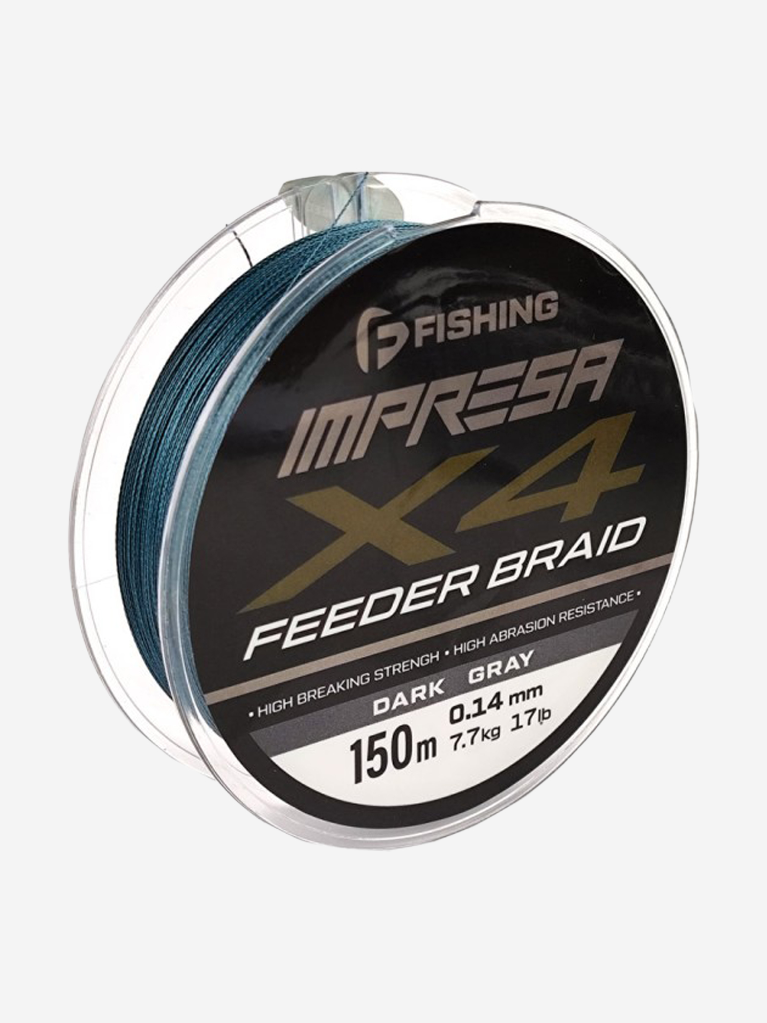 Изображение товара F-FISHING Шнур Impresa Braid PE X4 Feeder 150м Dark Grey 0,14мм 7,7кг, Серый