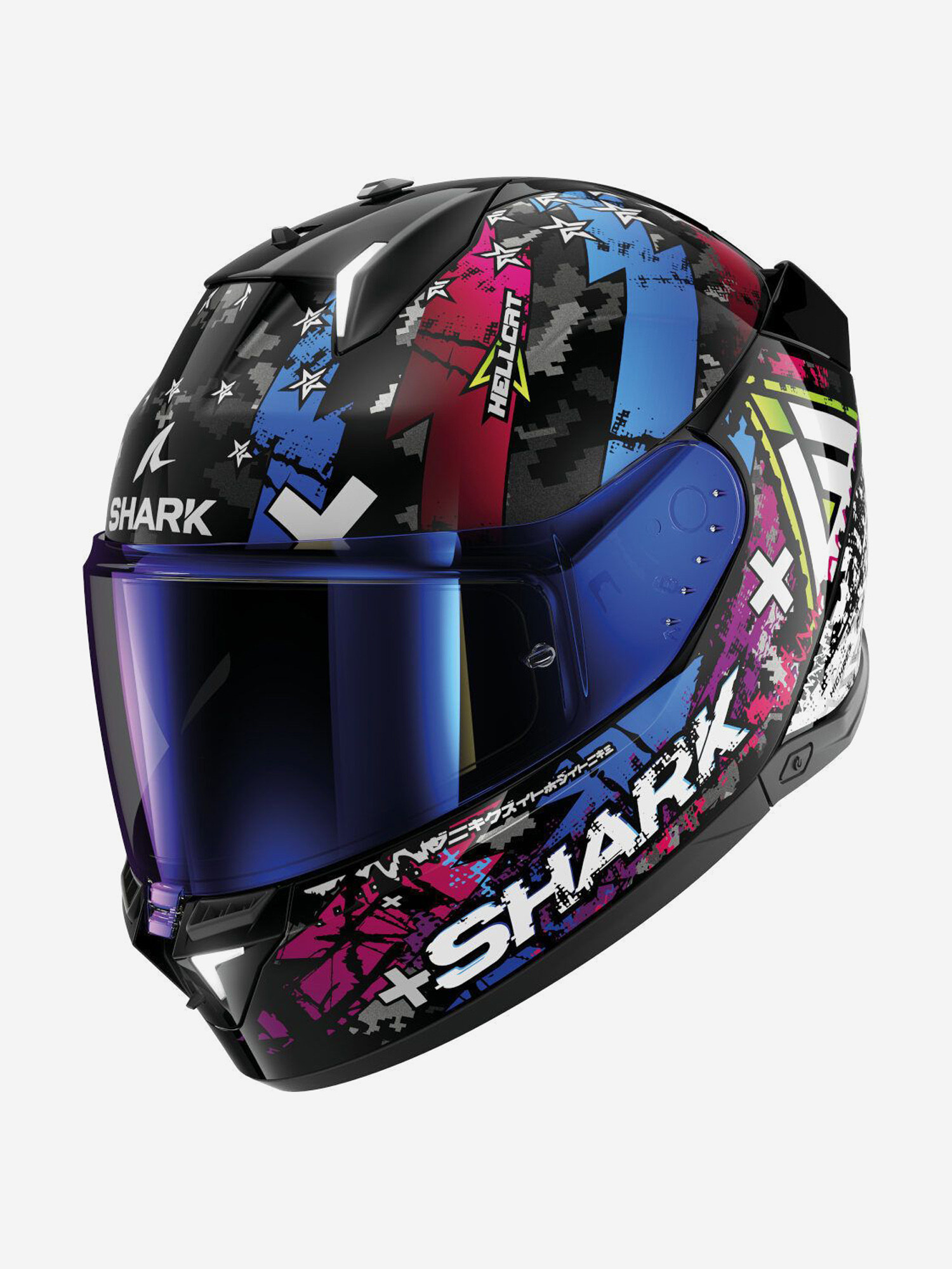 

Мотошлем интеграл Shark SKWAL i3 HELLCAT Black/Chrome/Blue, Черный