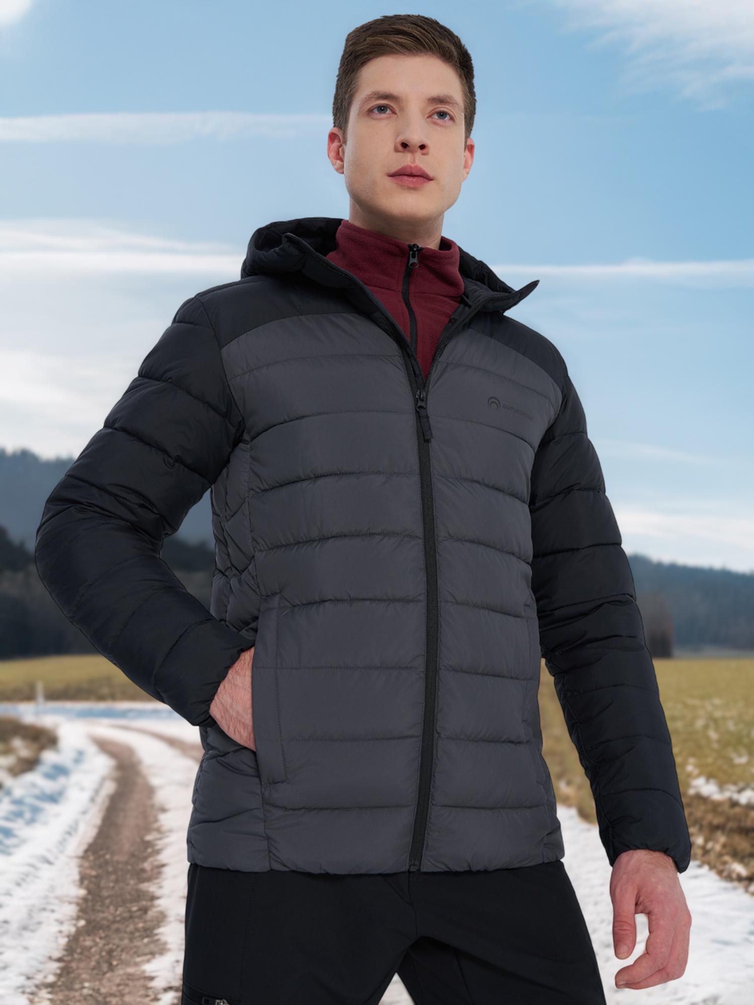 Пуховик Outventure, серый, арт. 35358