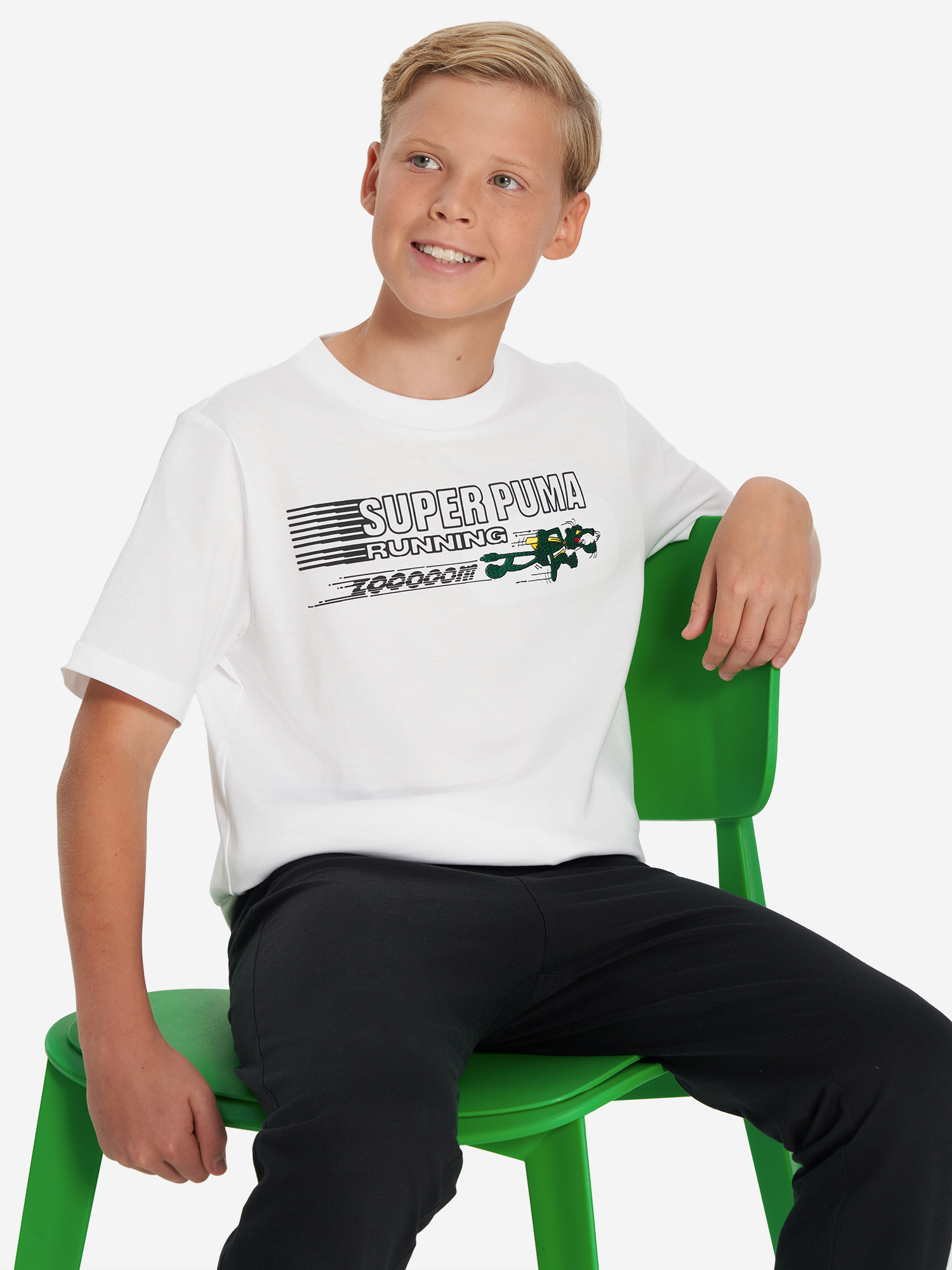 Футболка для мальчиков PUMA Super Graphic, белый, арт. 23115