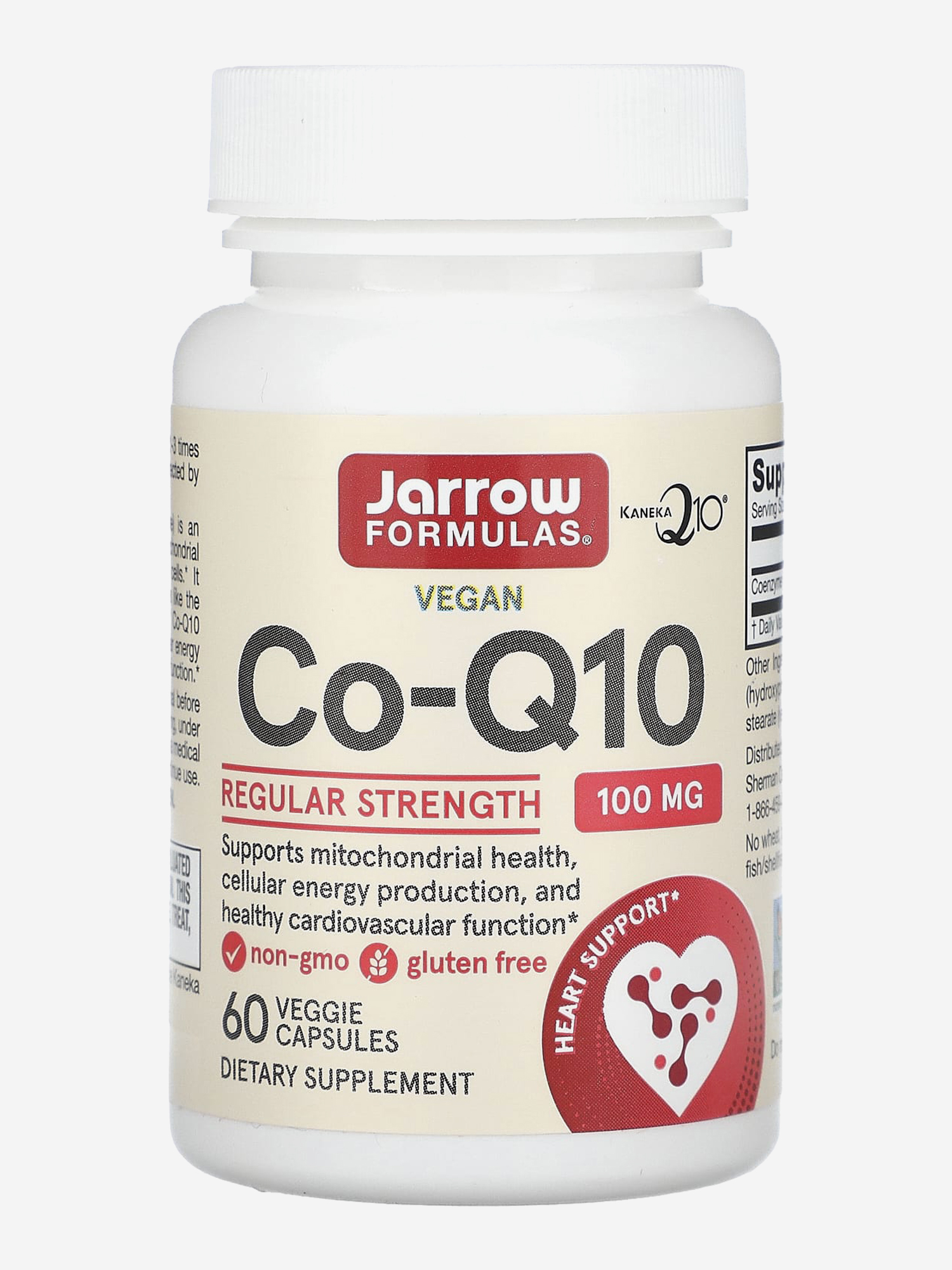 Изображение товара Jarrow Formulas Коэнзим Q10 100 мг. Убихинон. Витамины для сердца и сосудов, антиоксиданты Co-Q10 100 mg 60 veg caps
