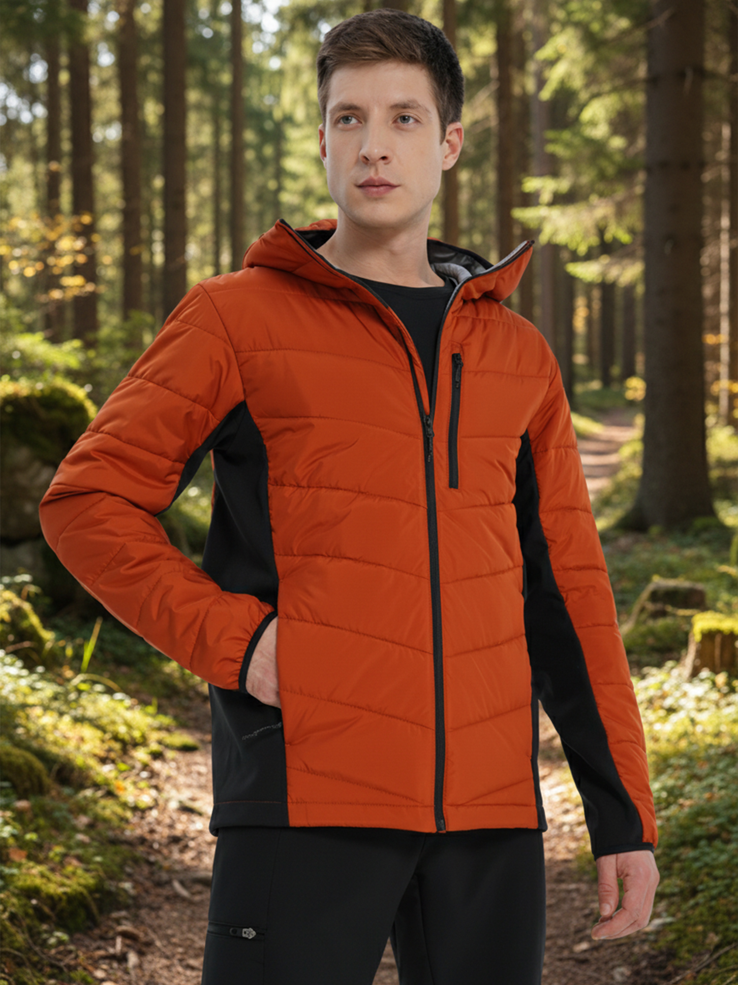 Изображение товара Куртка утепленная мужская Outventure Черный/оранжевый