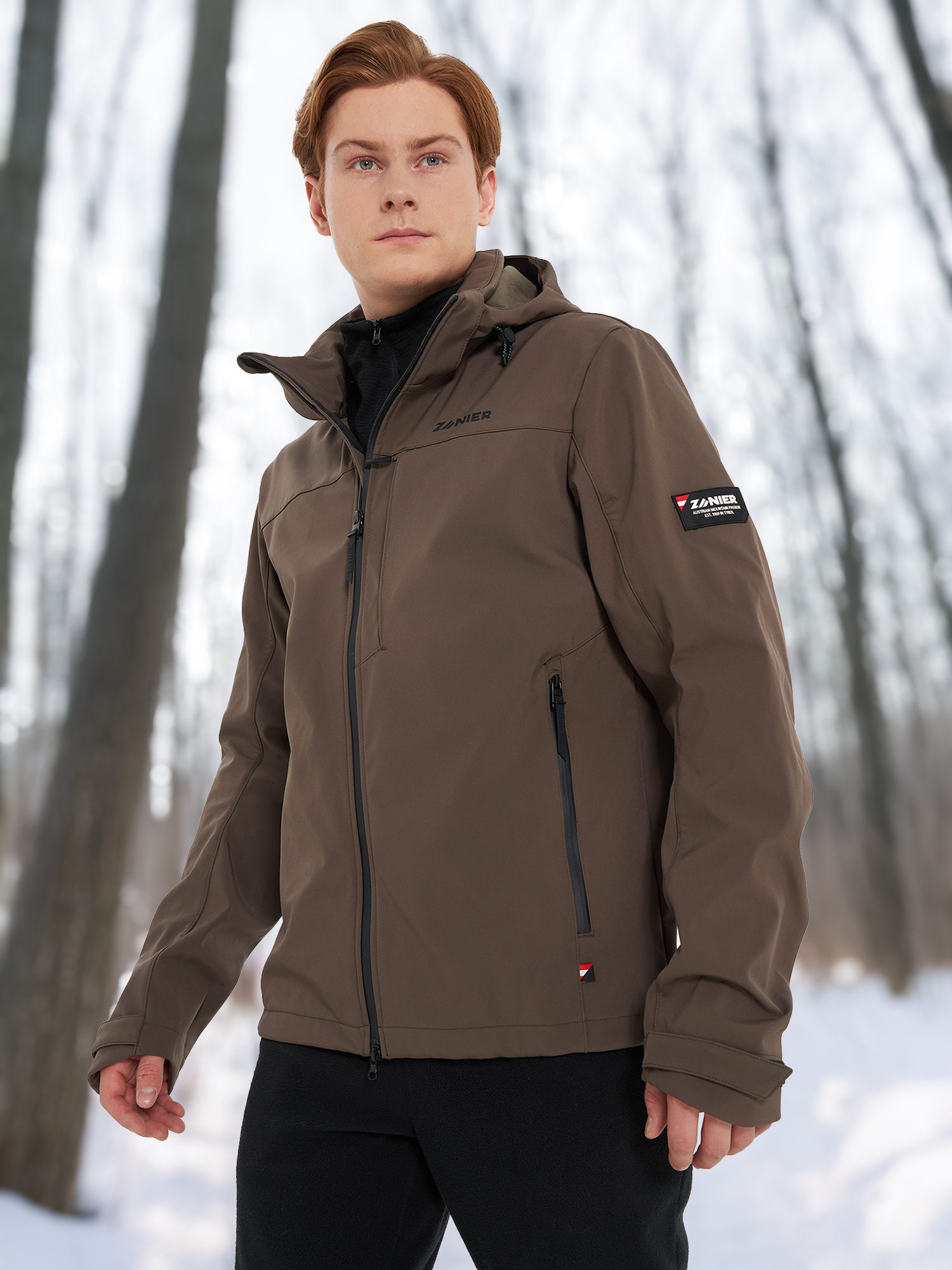 Куртка софтшелл мужская Zanier, коричневый, арт. 137474z08-t3