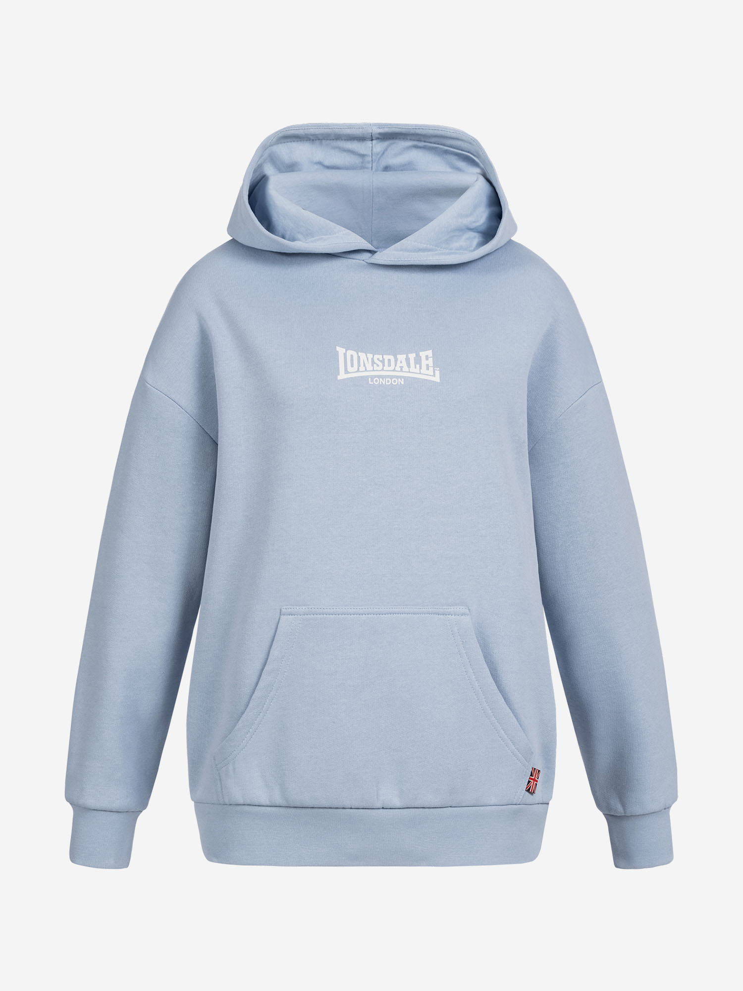

Толстовка женская с капюшоном оверсайз LONSDALE KILMOTE, Голубой