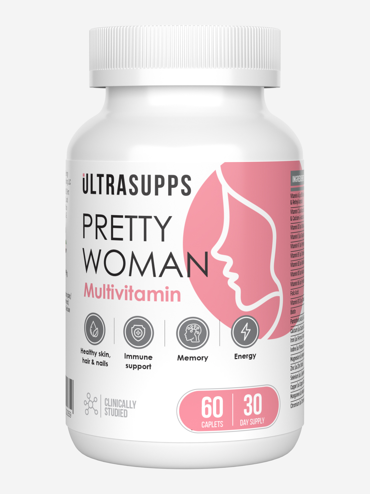 

Женский спортивный витаминно-минеральный комплекс ULTRASUPPS, 60 шт, Белый