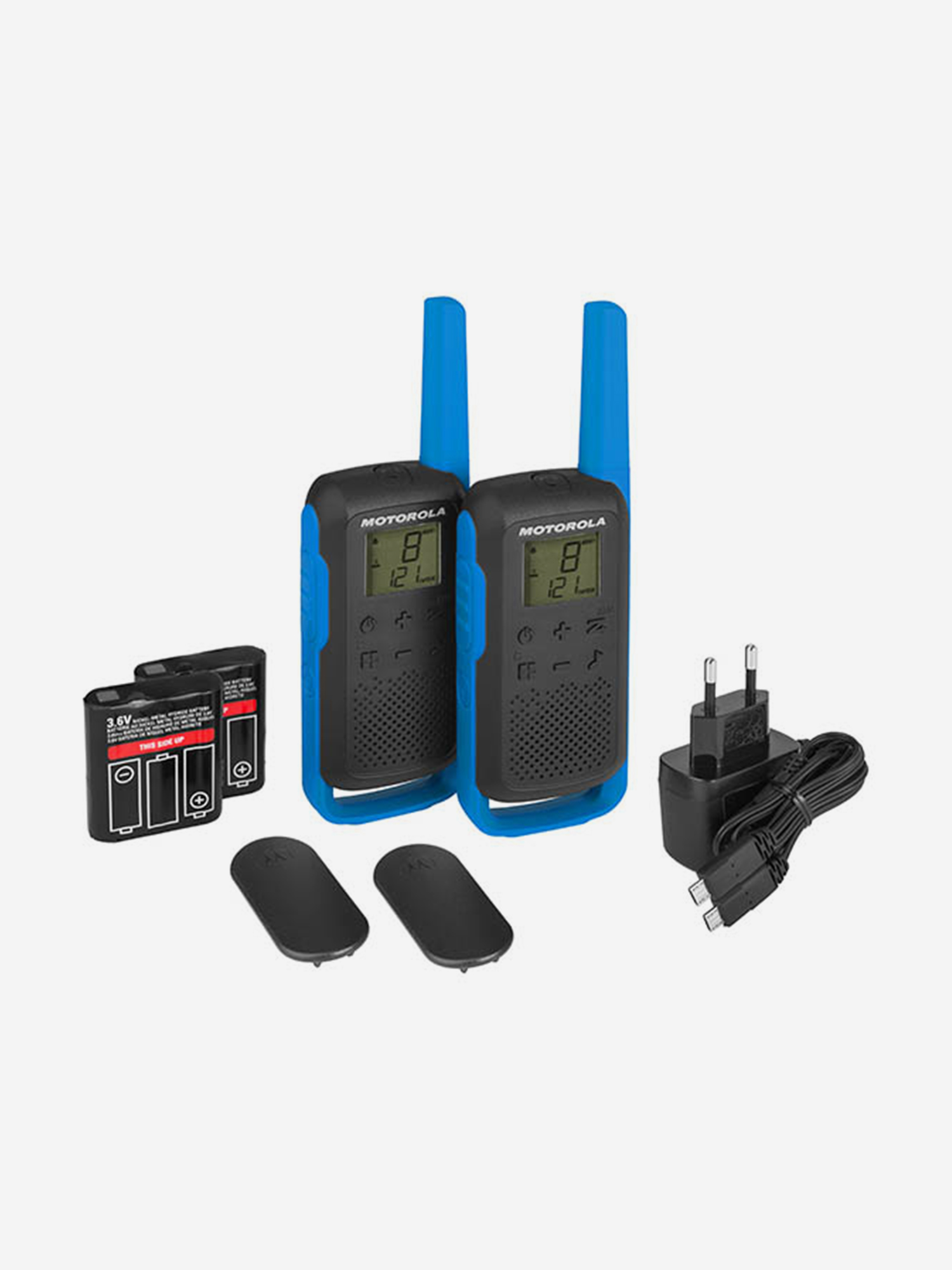 Комплект из двух радиостанций Motorola T62 BLUE (TALKABOUT), Синий tactical headset adapter ptt for motorola xir p8668 p8268 8260 apx 7000 8000 dp3400 dp3600 dgp4150