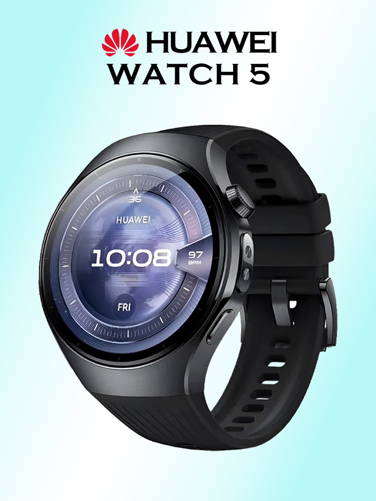 

Умные часы HUAWEI Watch 5, 46 мм, черный, Черный