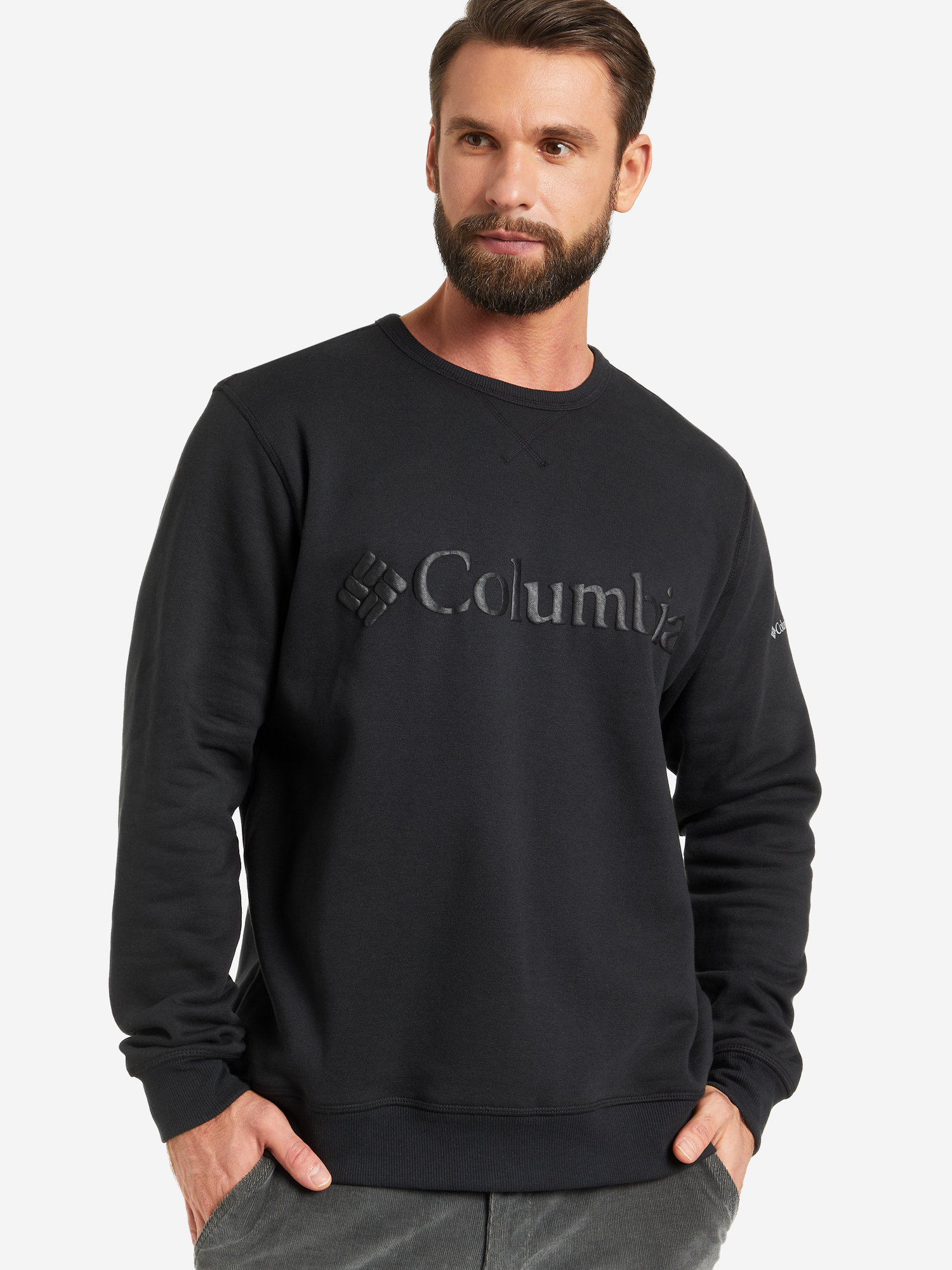 

Свитшот мужской Columbia M Columbia Logo Fleece Crew, Черный